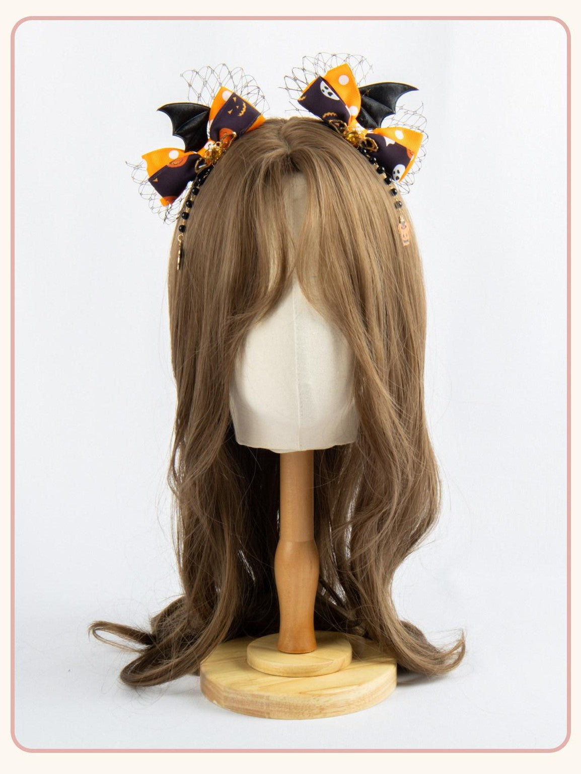 Stardust Rose Stardust Rose Pumpkin Garden Witch Hat Lolita Bow Women's Hair Clips