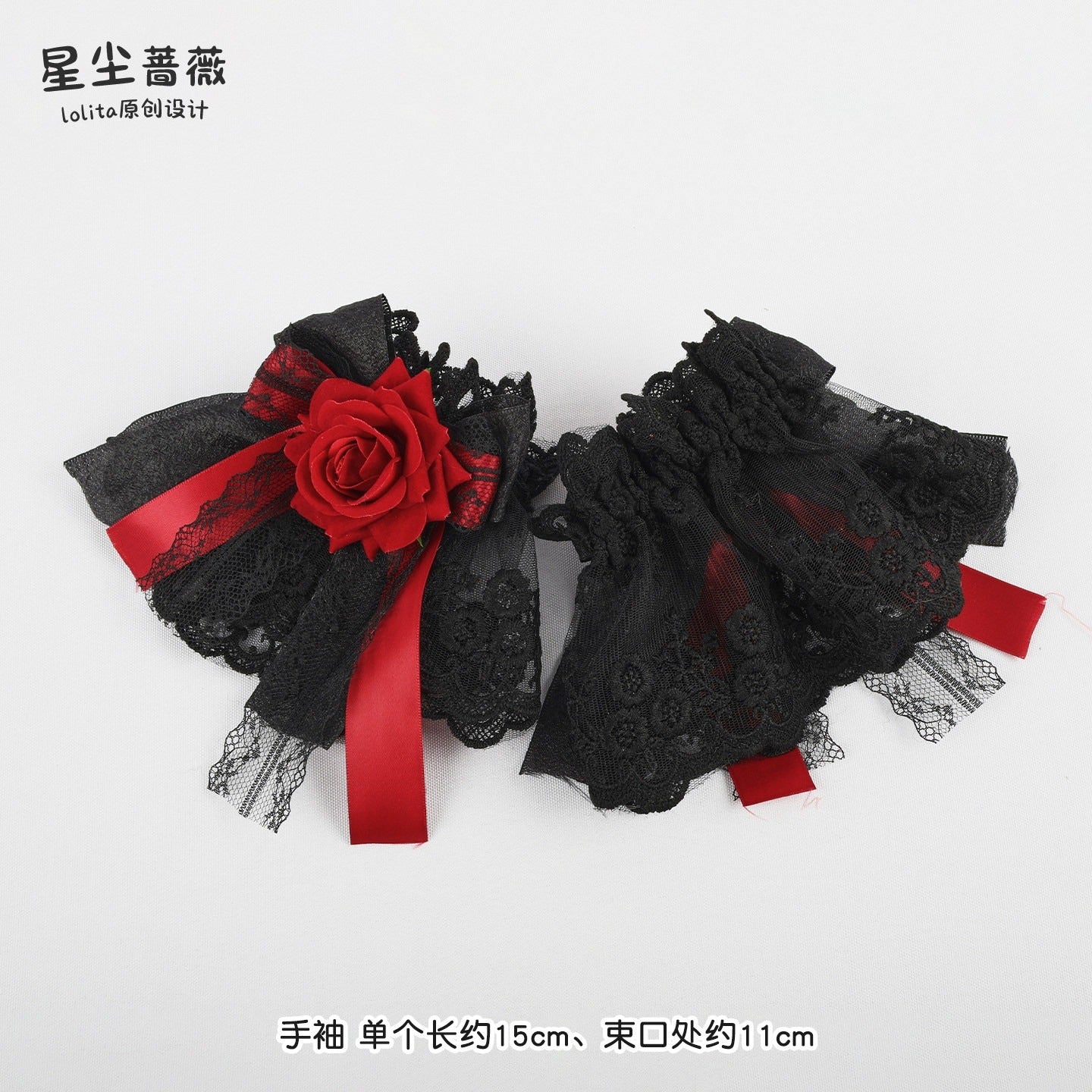 Stardust_Rose_Stardust_Rose_Red_Black_Lolita_Mini_Top_Hat_Flat_Hat_Women's_Hair_Clips_975404275374_MISSTT