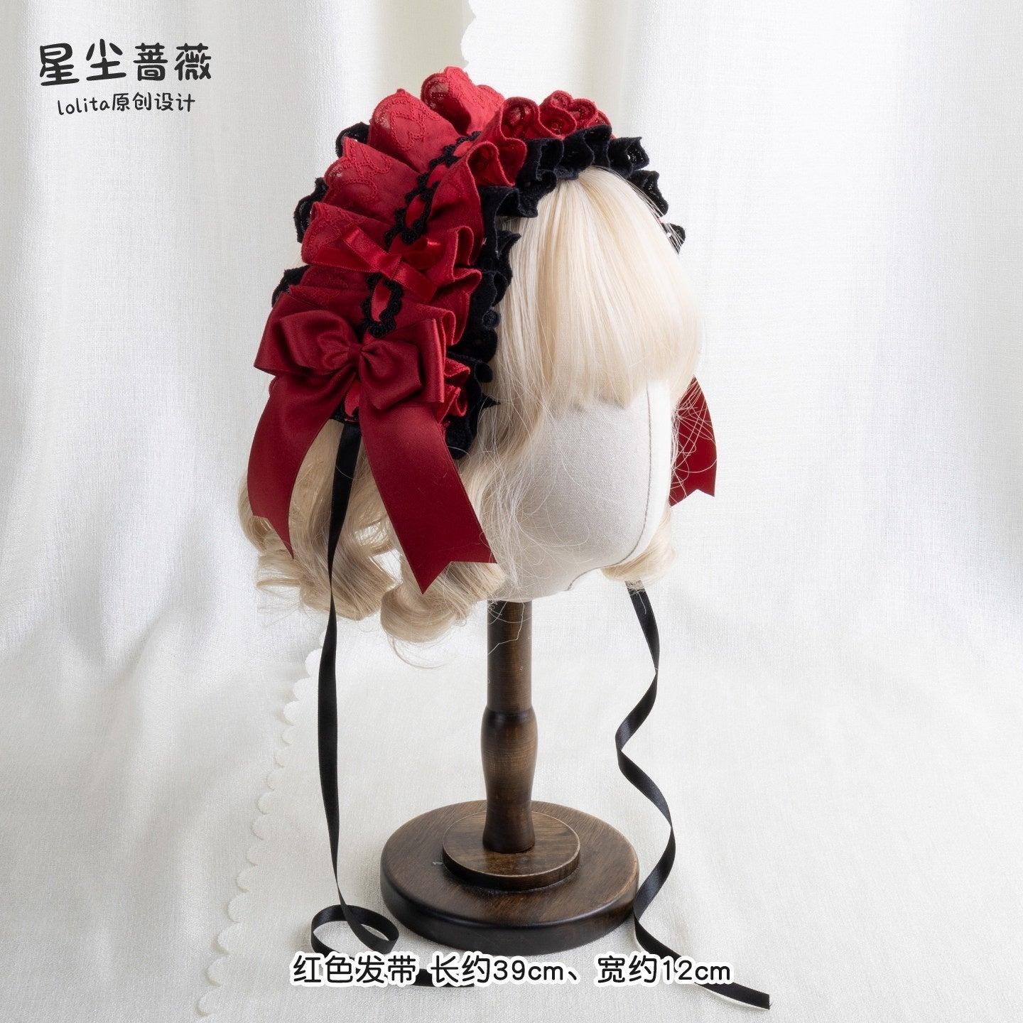 Stardust_Rose_Stardust_Rose_Scarlet_Plaid_Mini_Top_Hat_Black_Lace_Women's_Kc_/_Headbands_989309266566_MISSTT