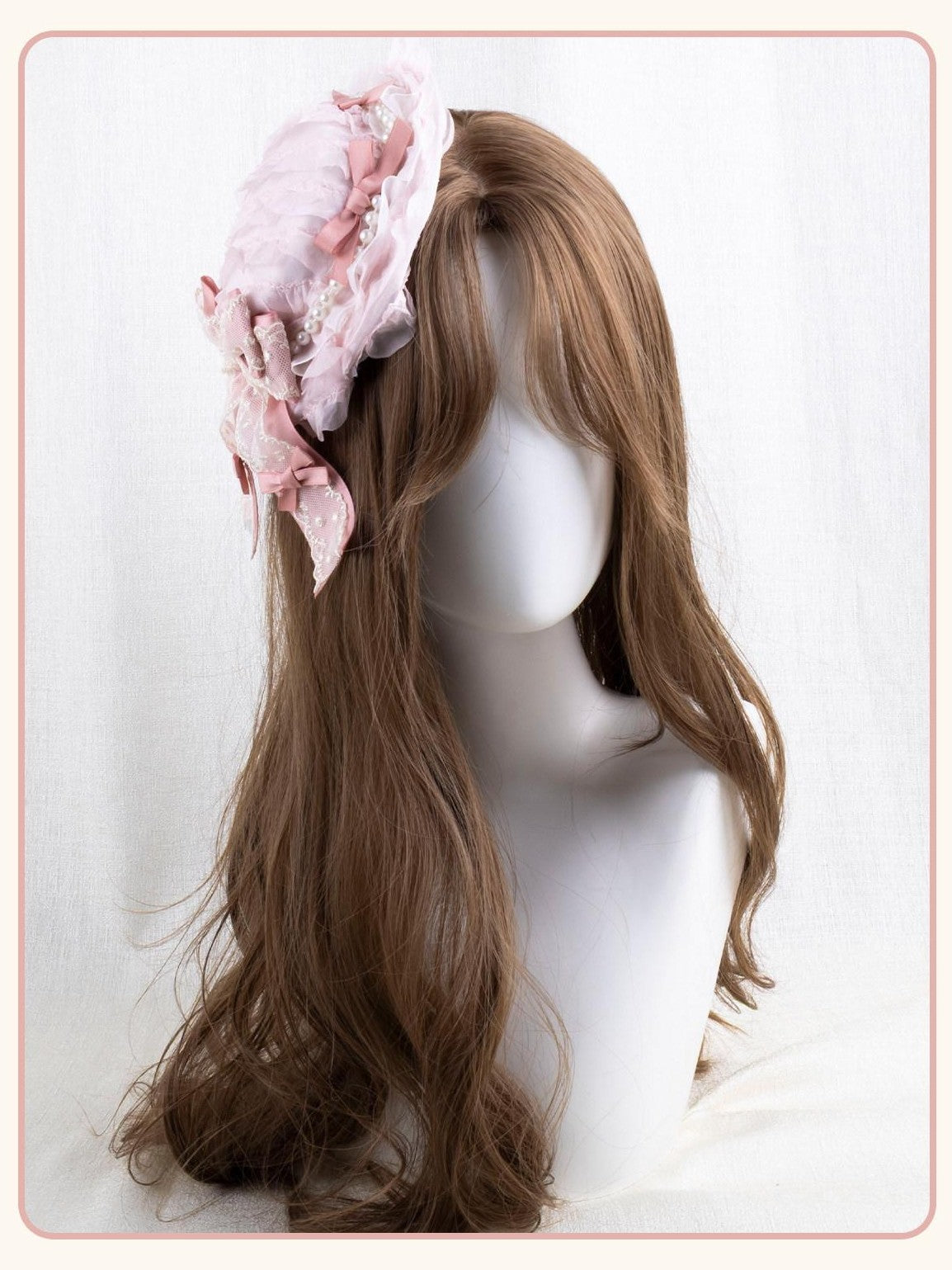Stardust Rose Three Color Floral Tulle Handmade Lolita Mini Hat Bow Women's Hair Clips