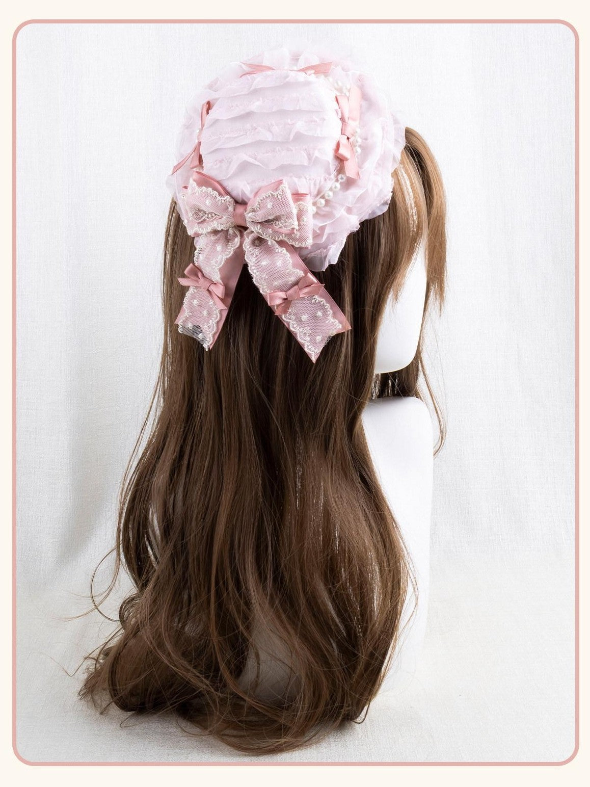 Stardust Rose Three Color Floral Tulle Handmade Lolita Mini Hat Bow Women's Hair Clips