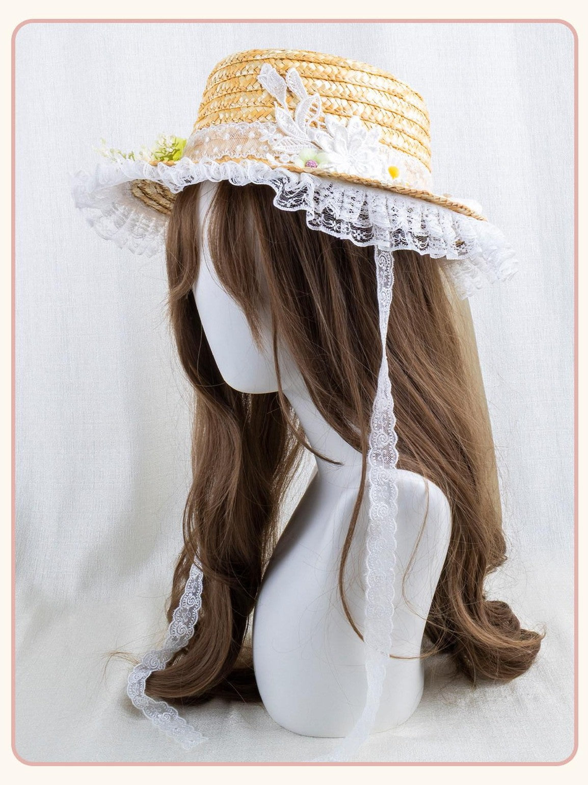 Stardust Rose Woven Yellow Flower Butterfly Ribbon Women's Straw Full Bonnets