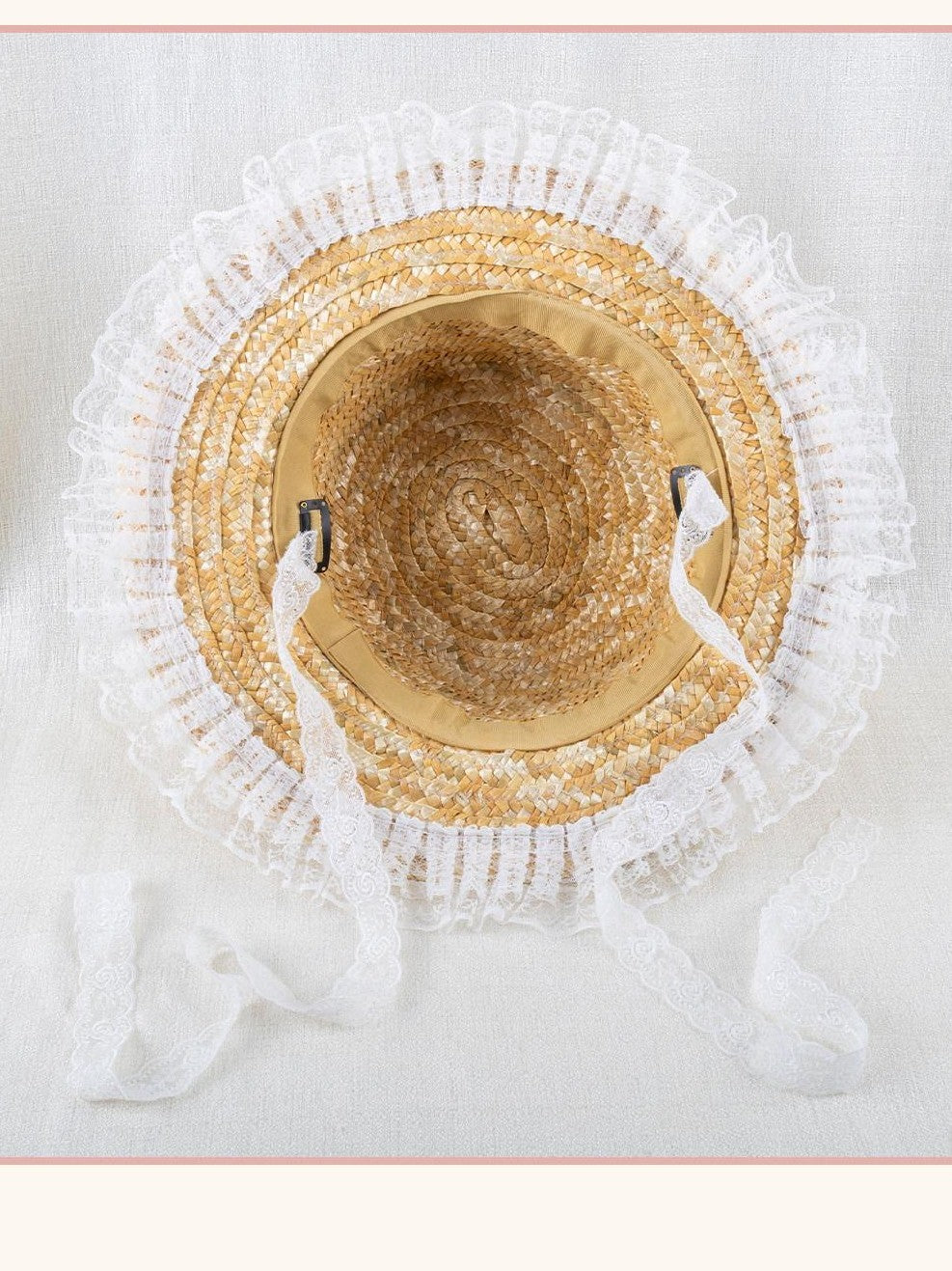 Stardust Rose Woven Yellow Flower Butterfly Ribbon Women's Straw Full Bonnets