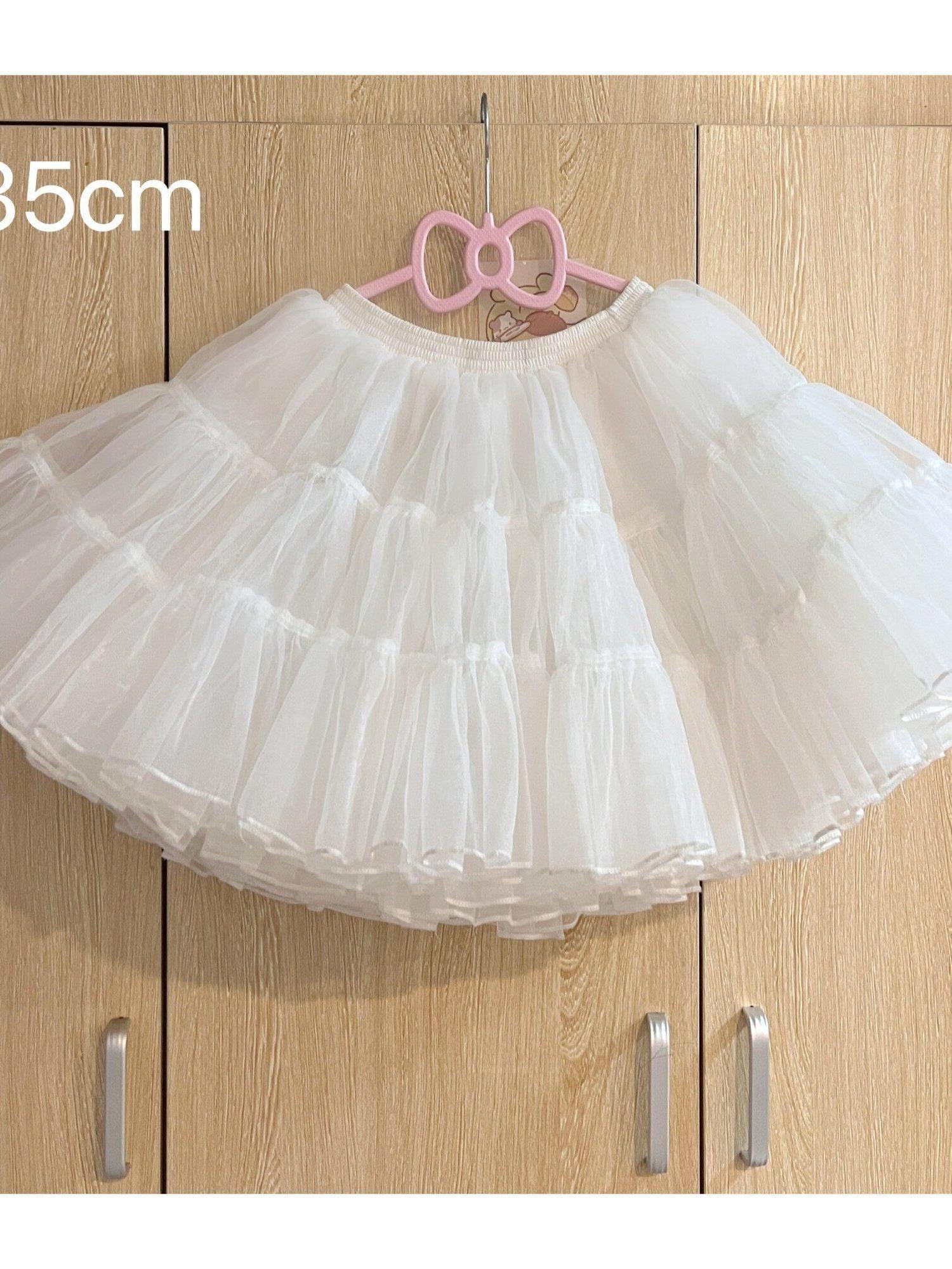 Sugar Girl 35cm Four Layer Soft Tulle Boneless Lolita Women's Polyester A-line Petticoats