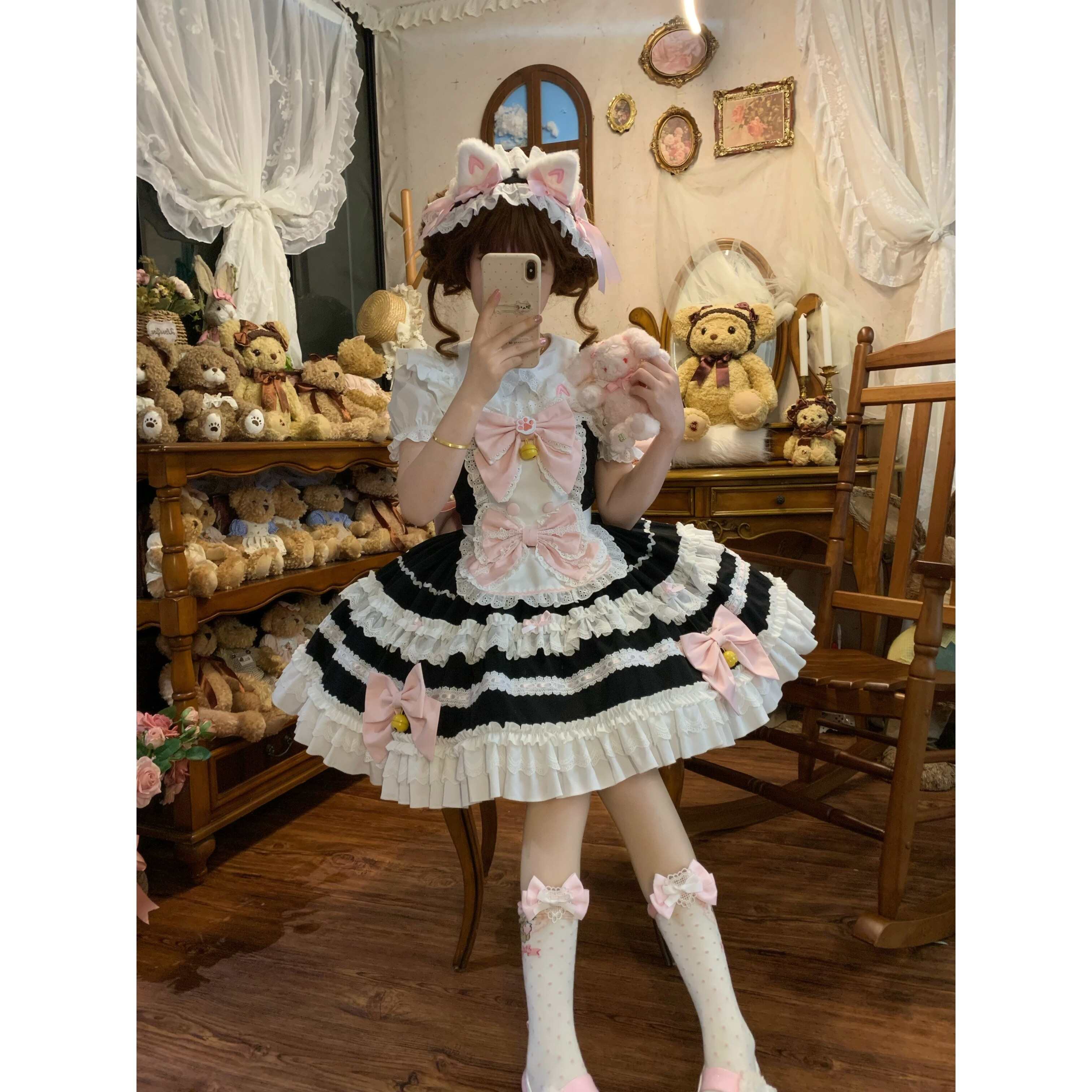 Sugar_Girl_Apron_Back_Bow_Headband_Strap_Straight_Neckline_Women's_Jsk_/_Jumper_Skirts_969390072490_MISSTT