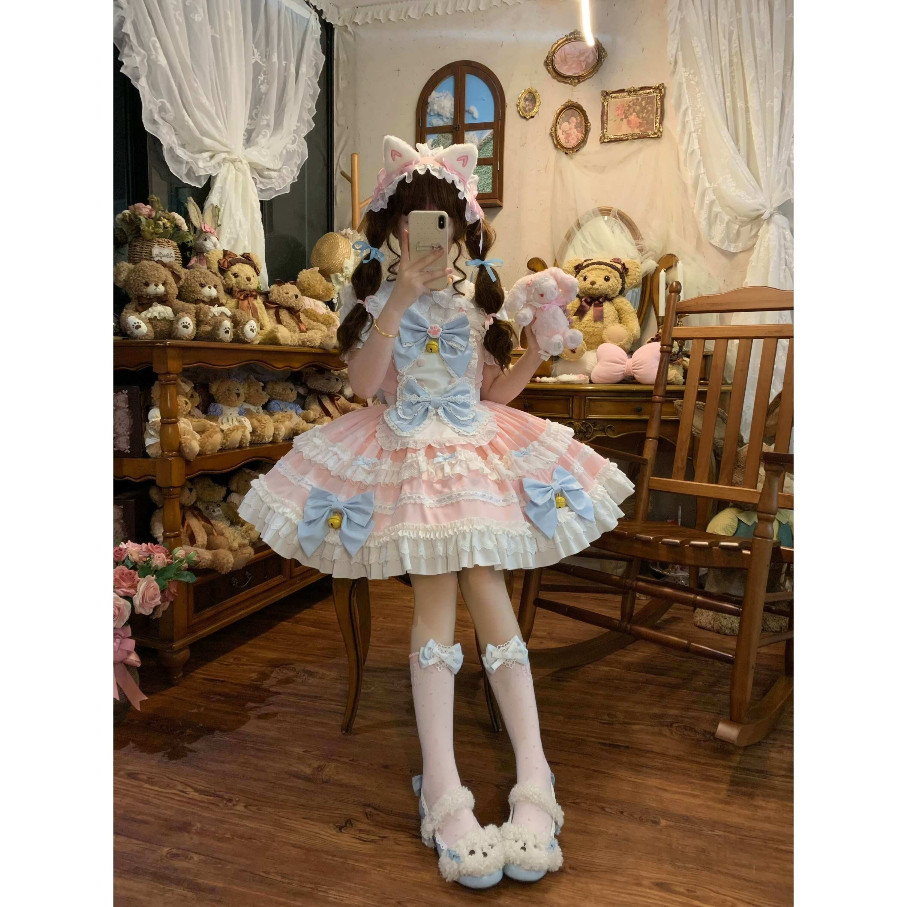 Sugar_Girl_Apron_Back_Bow_Headband_Strap_Straight_Neckline_Women's_Jsk_/_Jumper_Skirts_969390072490_MISSTT