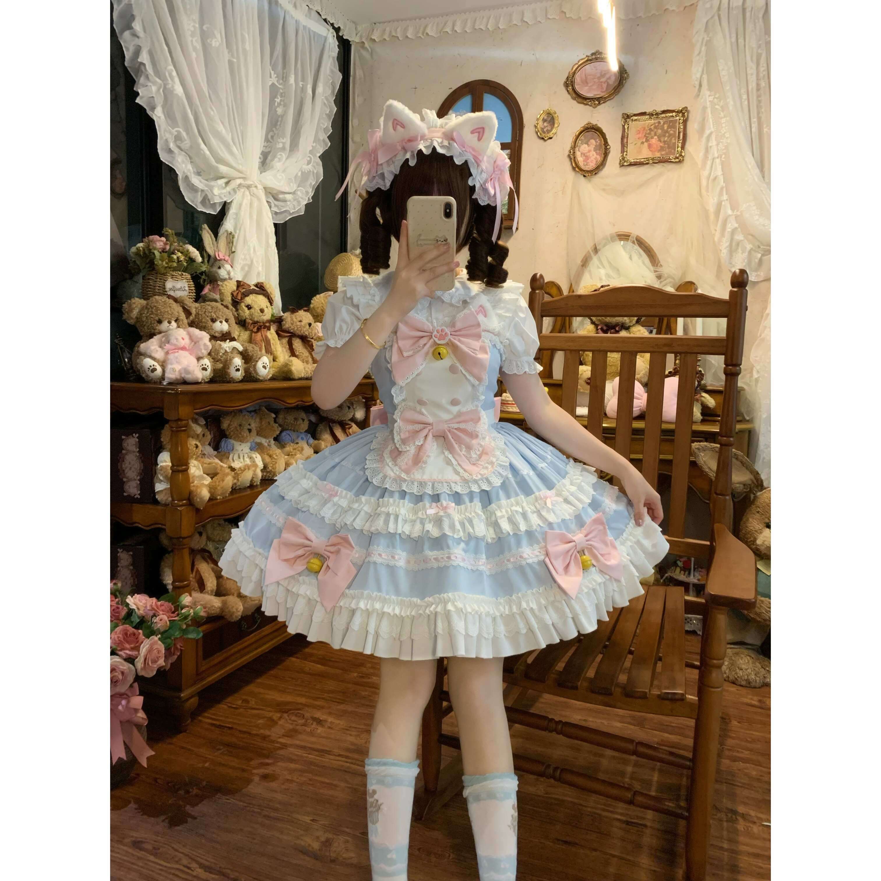 Sugar_Girl_Apron_Back_Bow_Headband_Strap_Straight_Neckline_Women's_Jsk_/_Jumper_Skirts_969390072490_MISSTT