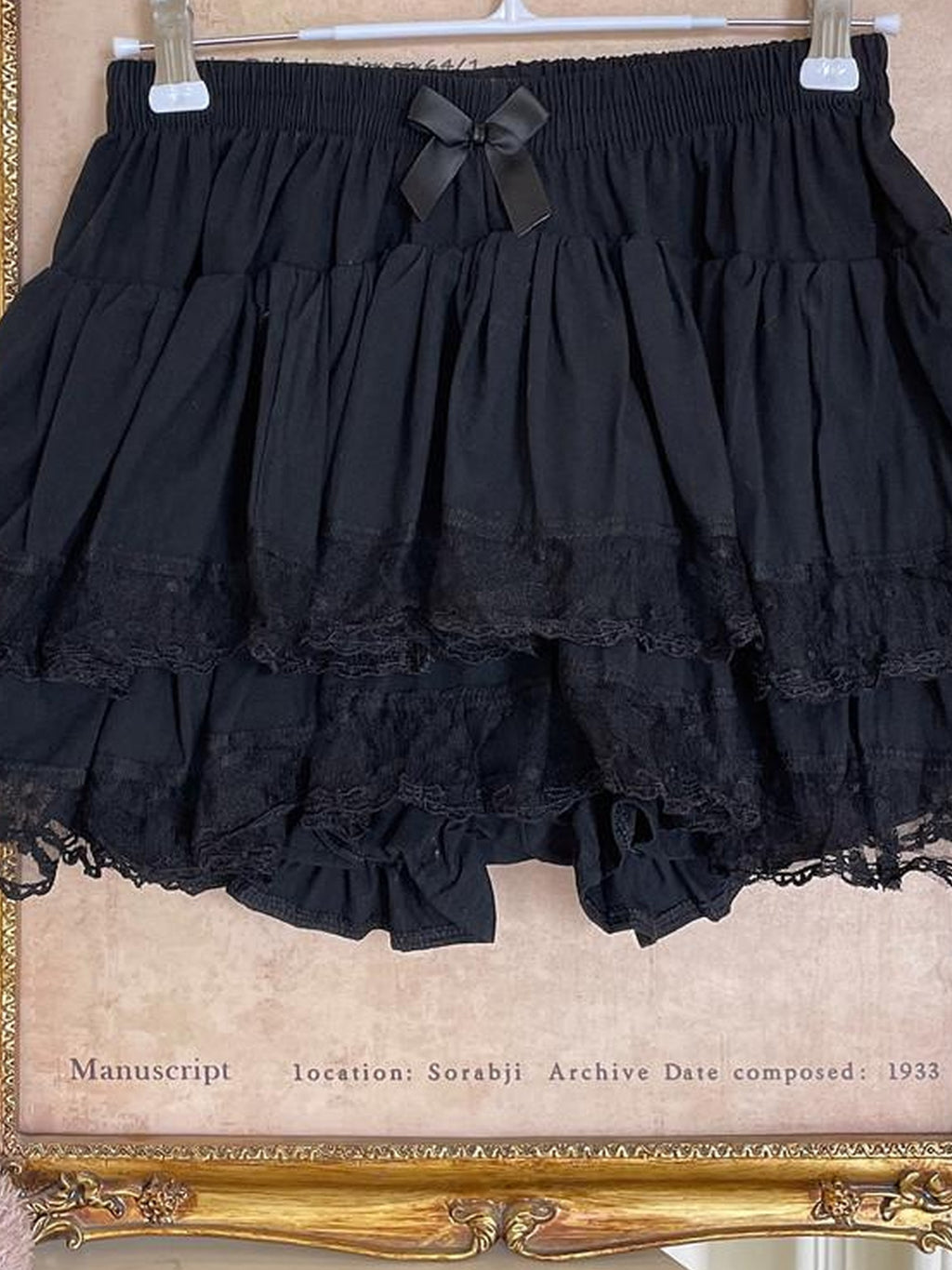 Sugar Girl Ballet Inspired Lace Trim High Waist Puff Women's Lace Skirts
