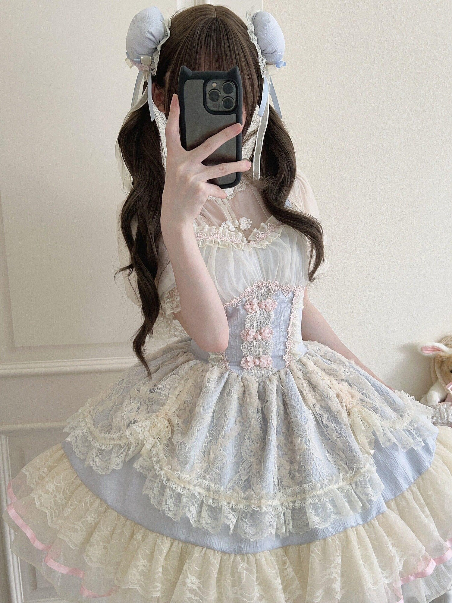 Sugar Girl Ballet Lolita Spaghetti Strap High Waist Women's Chiffon Jsk / Jumper Skirts