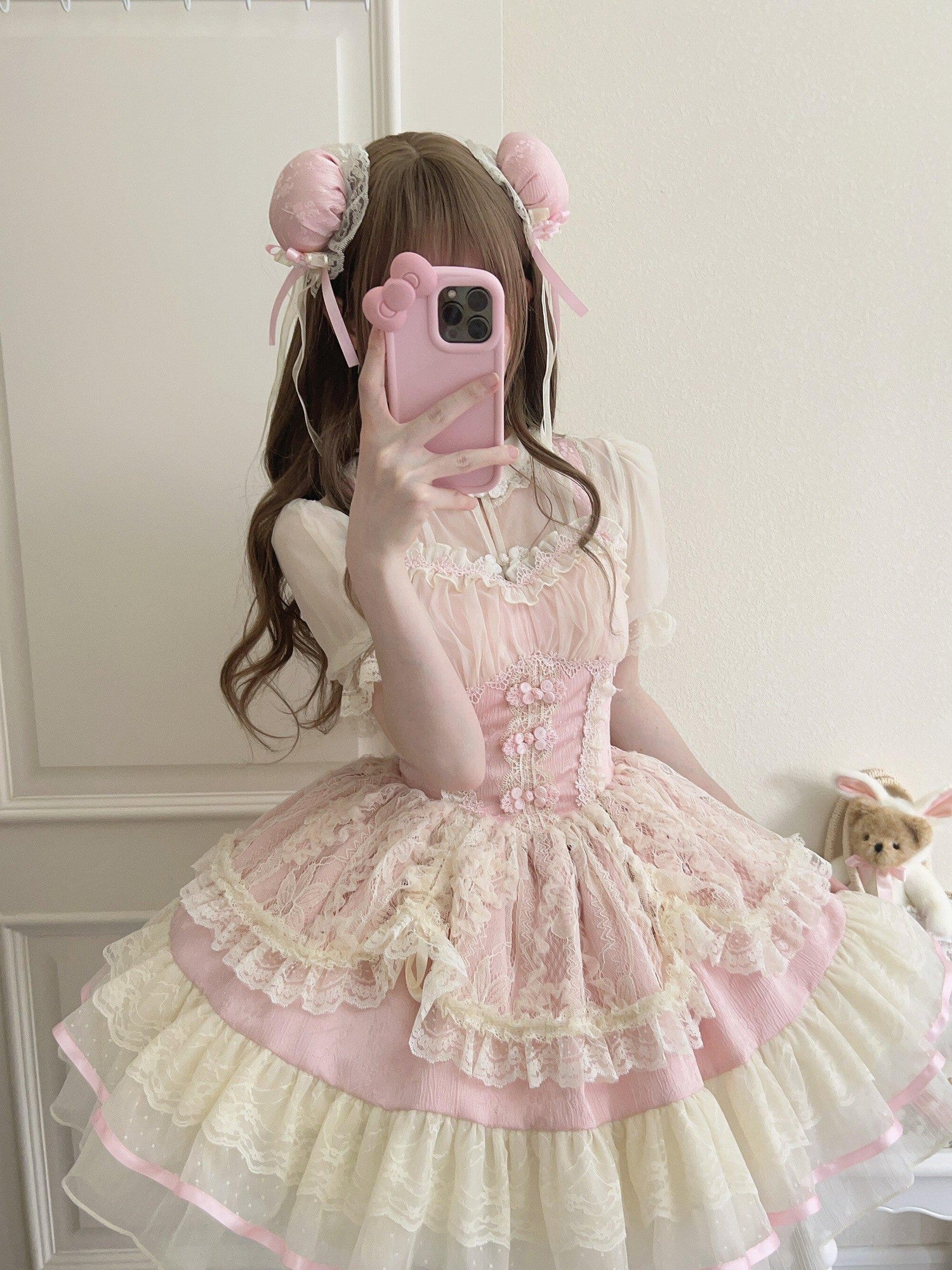 Sugar Girl Ballet Lolita Spaghetti Strap High Waist Women's Chiffon Jsk / Jumper Skirts