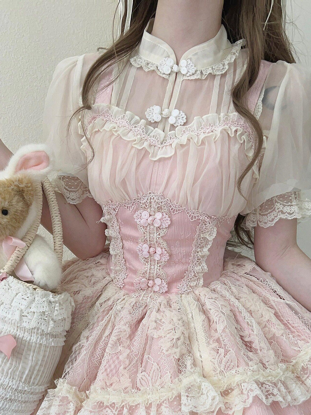 Sugar Girl Ballet Lolita Spaghetti Strap High Waist Women's Chiffon Jsk / Jumper Skirts