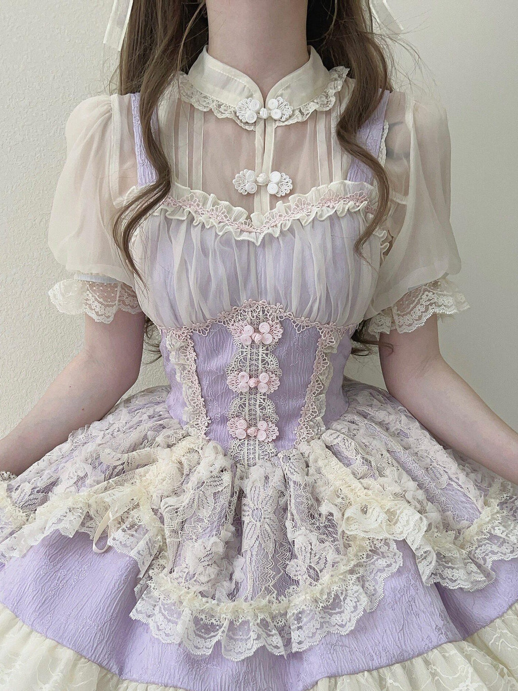 Sugar Girl Ballet Lolita Spaghetti Strap High Waist Women's Chiffon Jsk / Jumper Skirts
