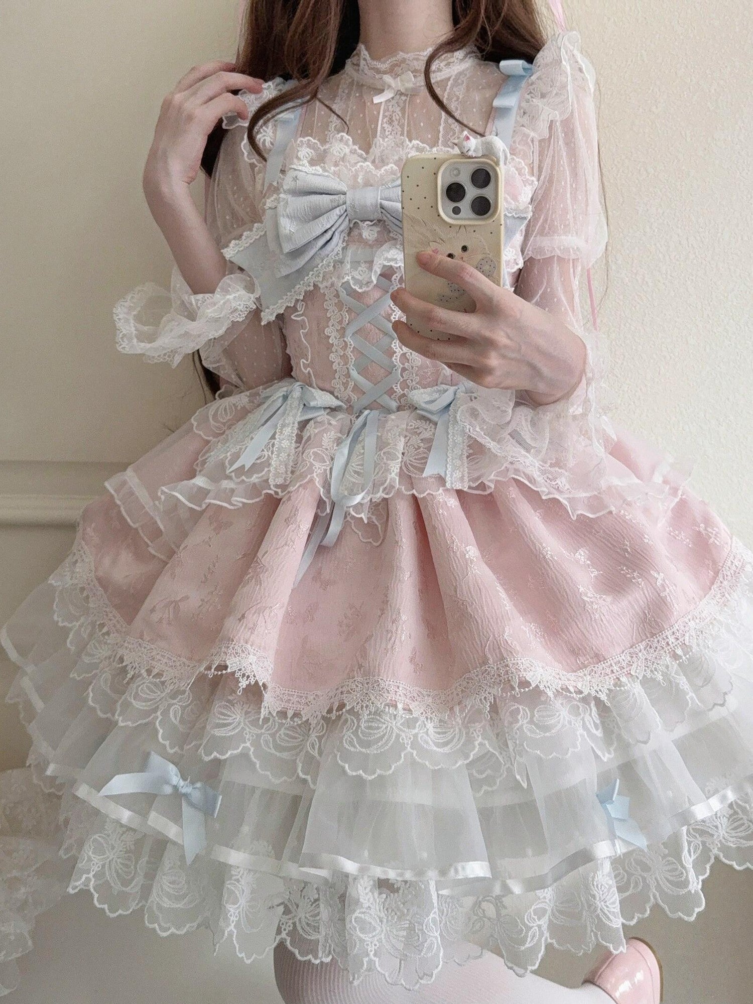 Sugar Girl Ballet Style Back Bow Strappy Fitted Women's Jsk / Jumper Skirts