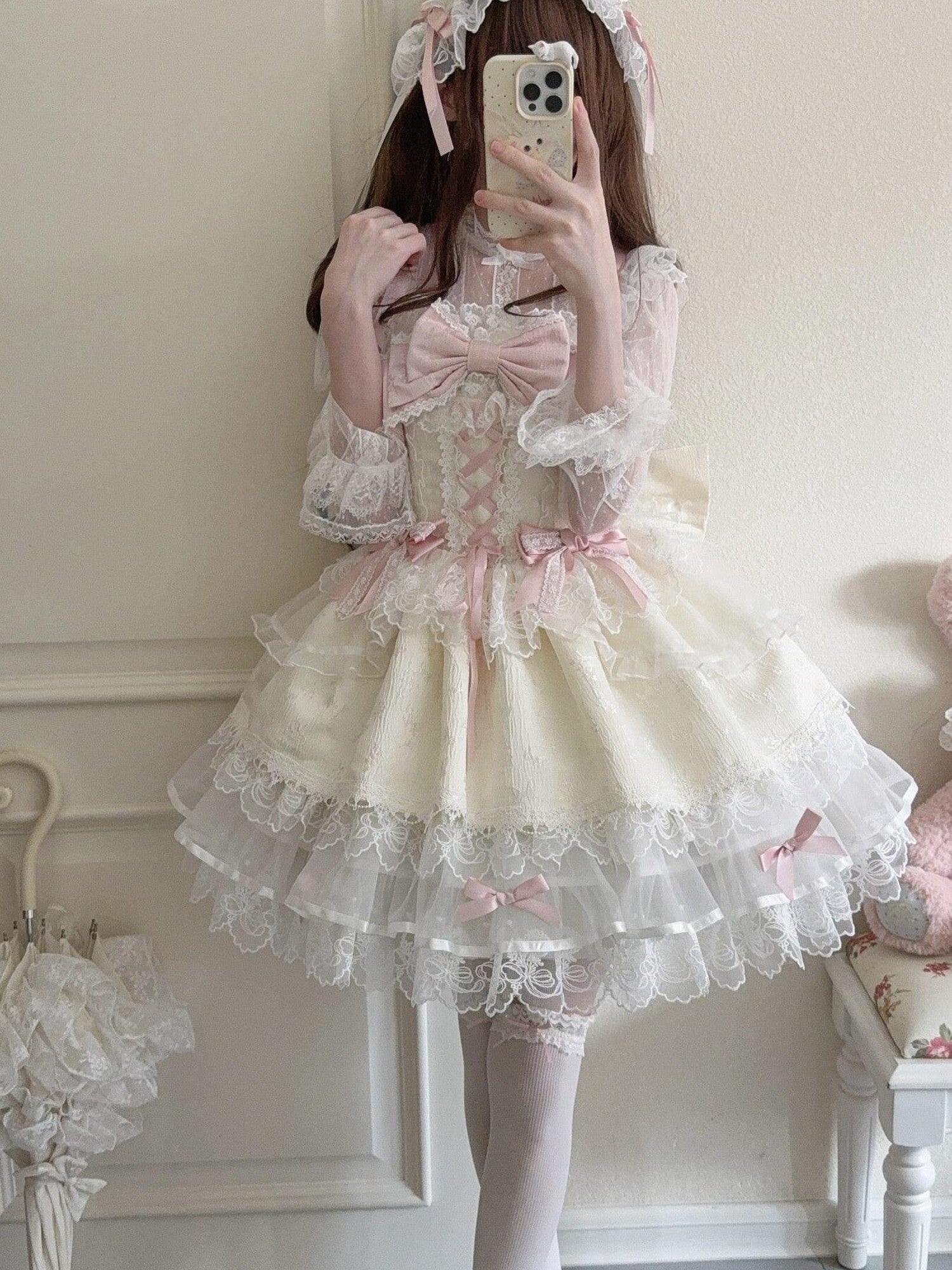 Sugar Girl Ballet Style Back Bow Strappy Fitted Women's Jsk / Jumper Skirts