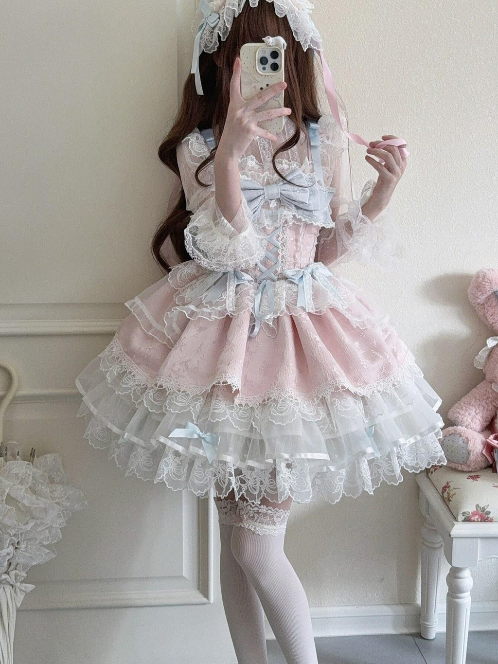 Sugar Girl Ballet Style Back Bow Strappy Fitted Women's Jsk / Jumper Skirts