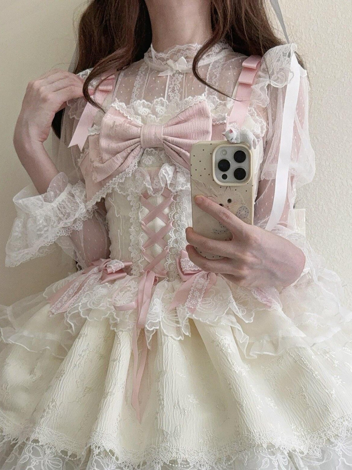 Sugar Girl Ballet Style Back Bow Strappy Fitted Women's Jsk / Jumper Skirts