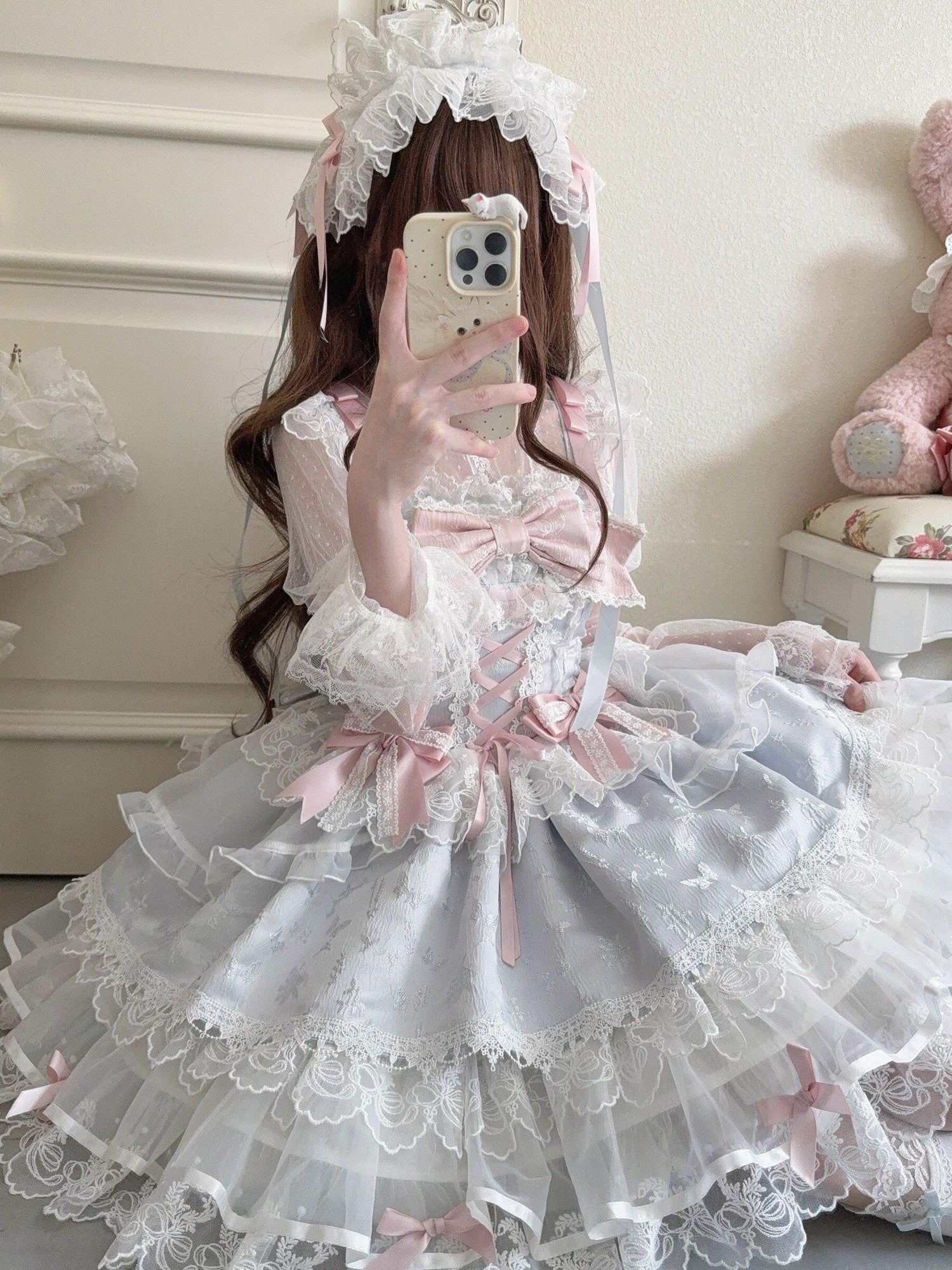 Sugar Girl Ballet Style Back Bow Strappy Fitted Women's Jsk / Jumper Skirts