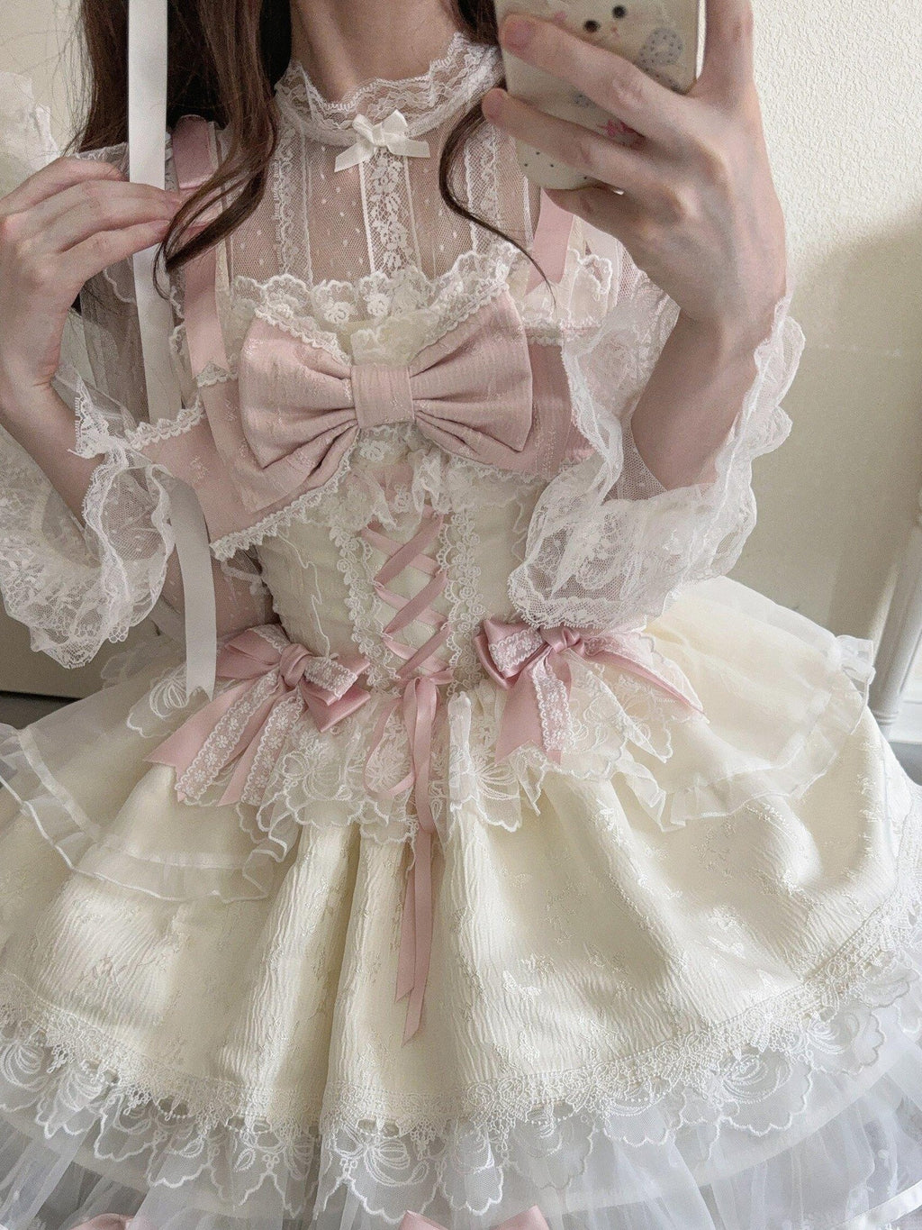 Sugar Girl Ballet Style Back Bow Strappy Fitted Women's Jsk / Jumper Skirts