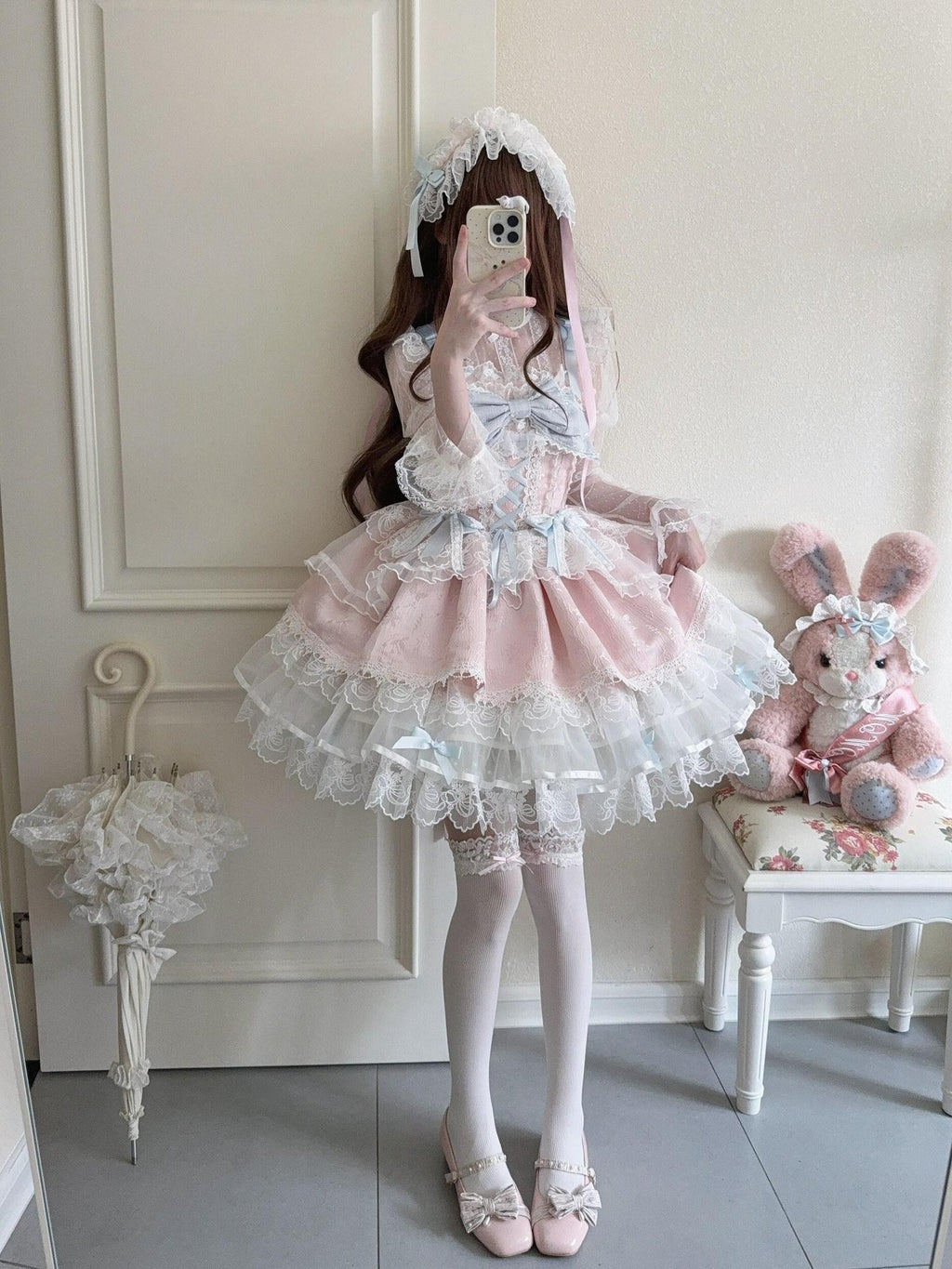 Sugar Girl Ballet Style Back Bow Strappy Fitted Women's Jsk / Jumper Skirts