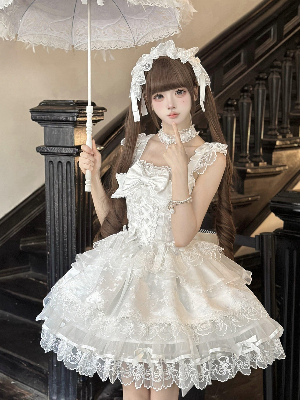 Sugar Girl Ballet Style Back Bow Strappy Fitted Women's Jsk / Jumper Skirts