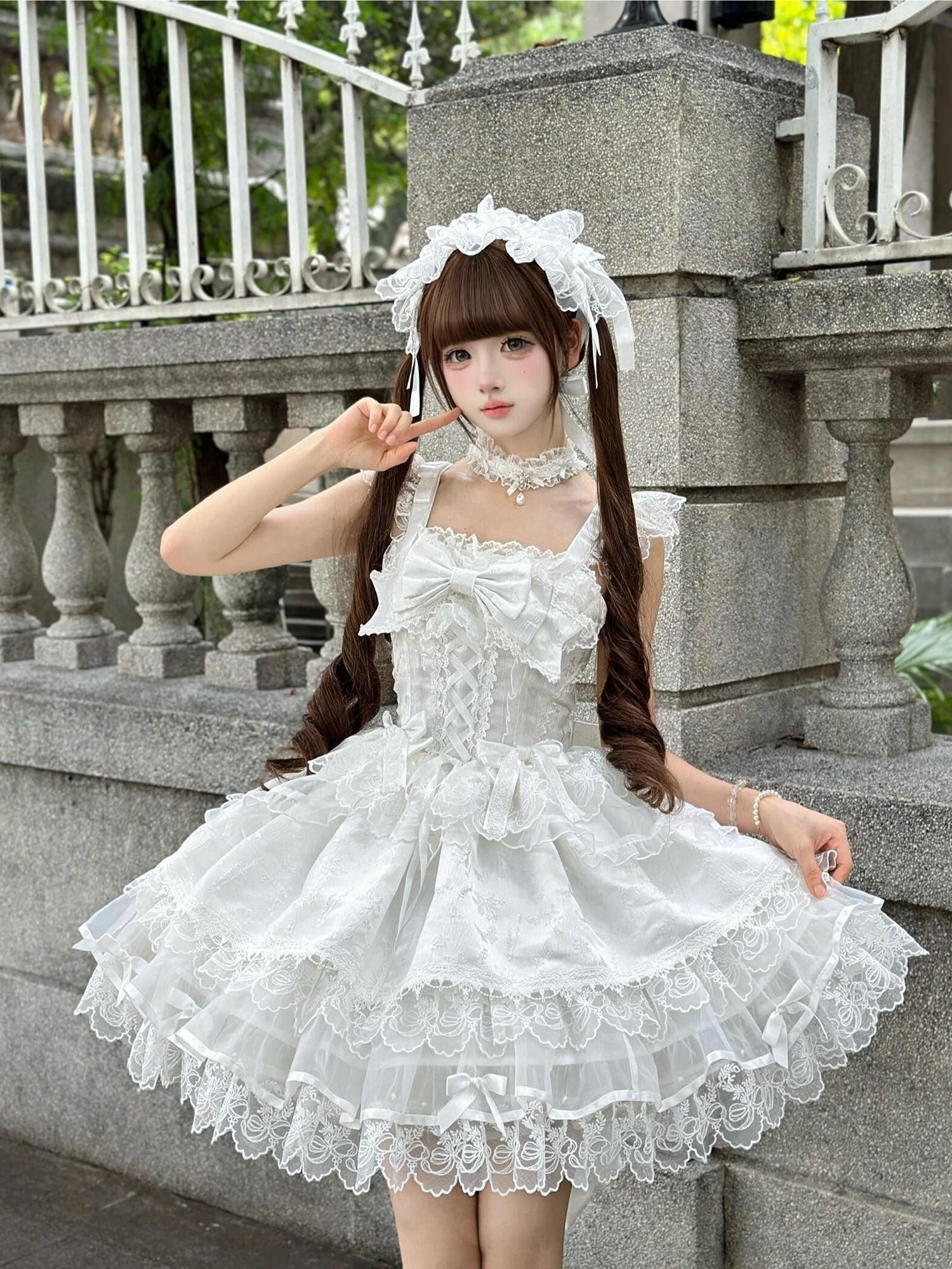 Sugar Girl Ballet Style Back Bow Strappy Fitted Women's Jsk / Jumper Skirts