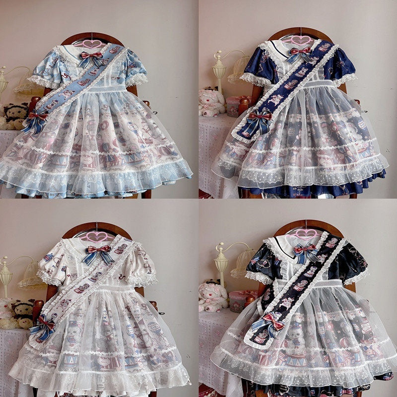 Sugar_Girl_Bear_Print_Sailor_Collar_Lolita_Princess_A_Line_Women's_Short_Sleeve_Op_668138392594_MISSTT