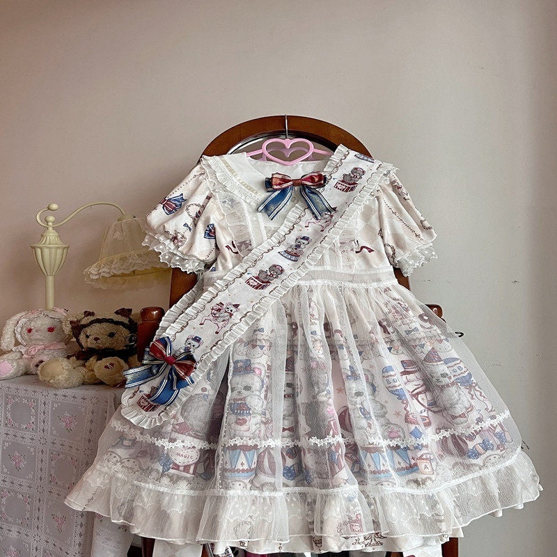 Sugar_Girl_Bear_Print_Sailor_Collar_Lolita_Princess_A_Line_Women's_Short_Sleeve_Op_668138392594_MISSTT
