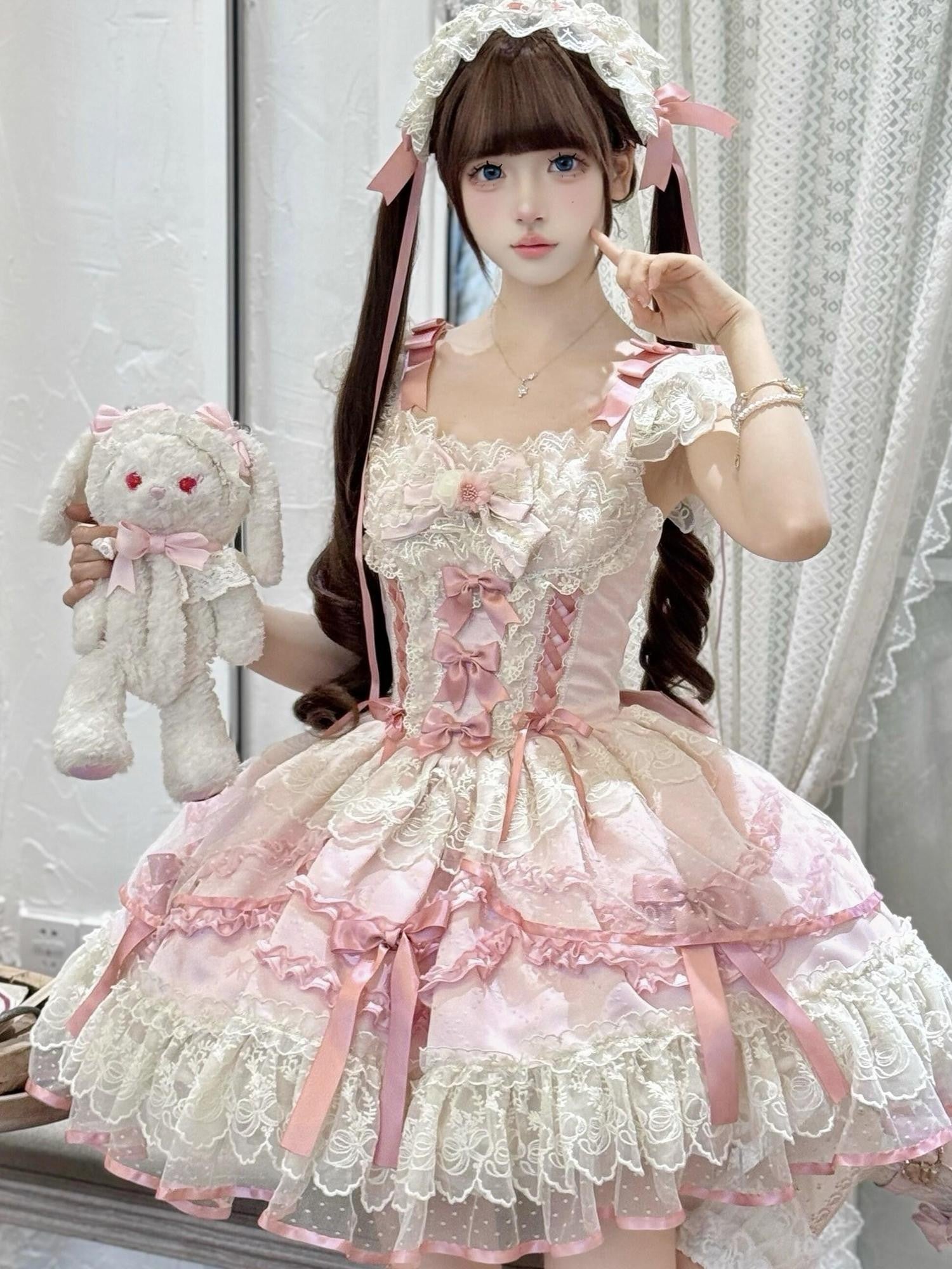 Sugar Girl Blue Lolita Ballet Puff One Shoulder Women's Jsk / Jumper Skirts