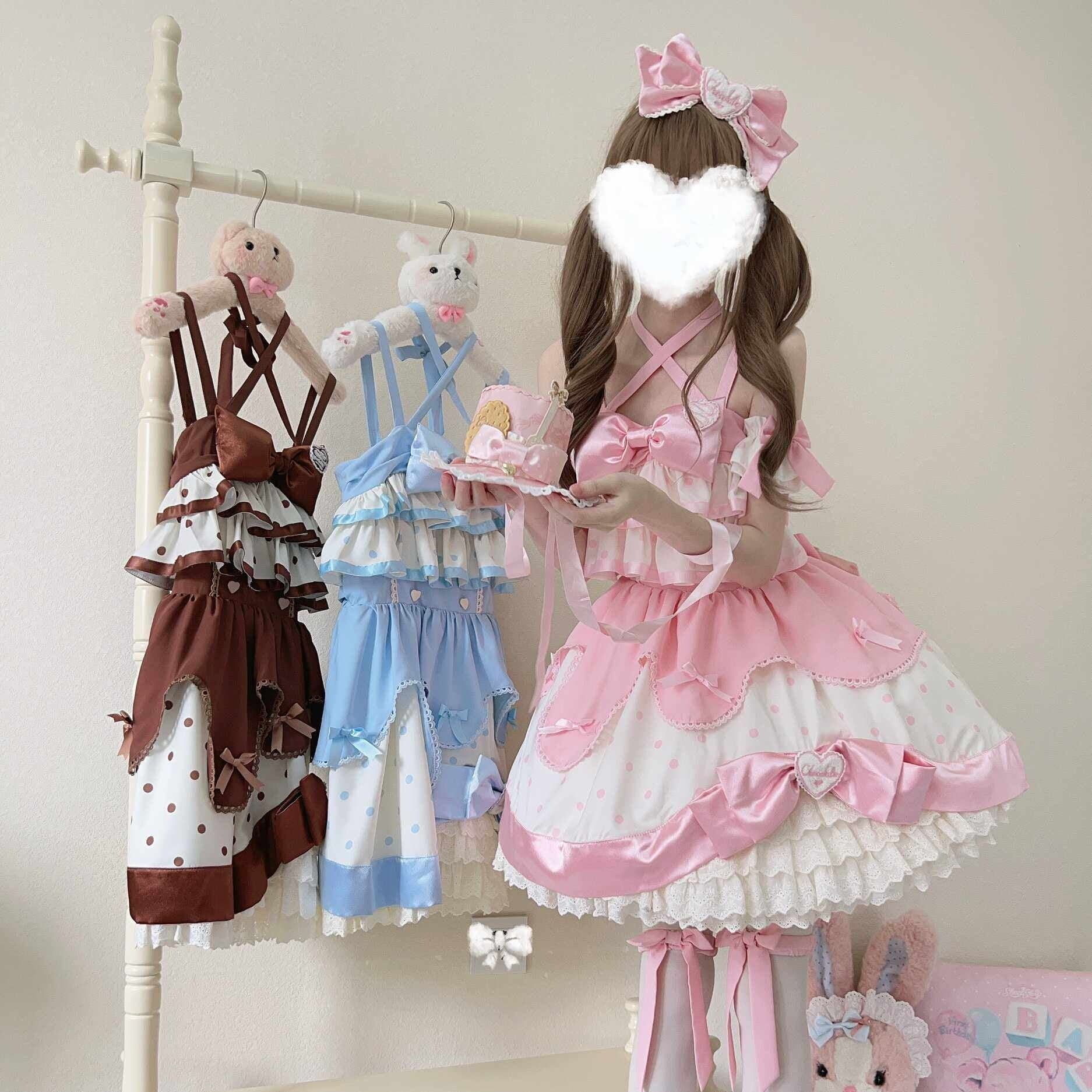 Sugar_Girl_Cream_Tiered_Strappy_Lolita_Back_Bow_Women's_Jsk_/_Jumper_Skirts_835444183276_MISSTT