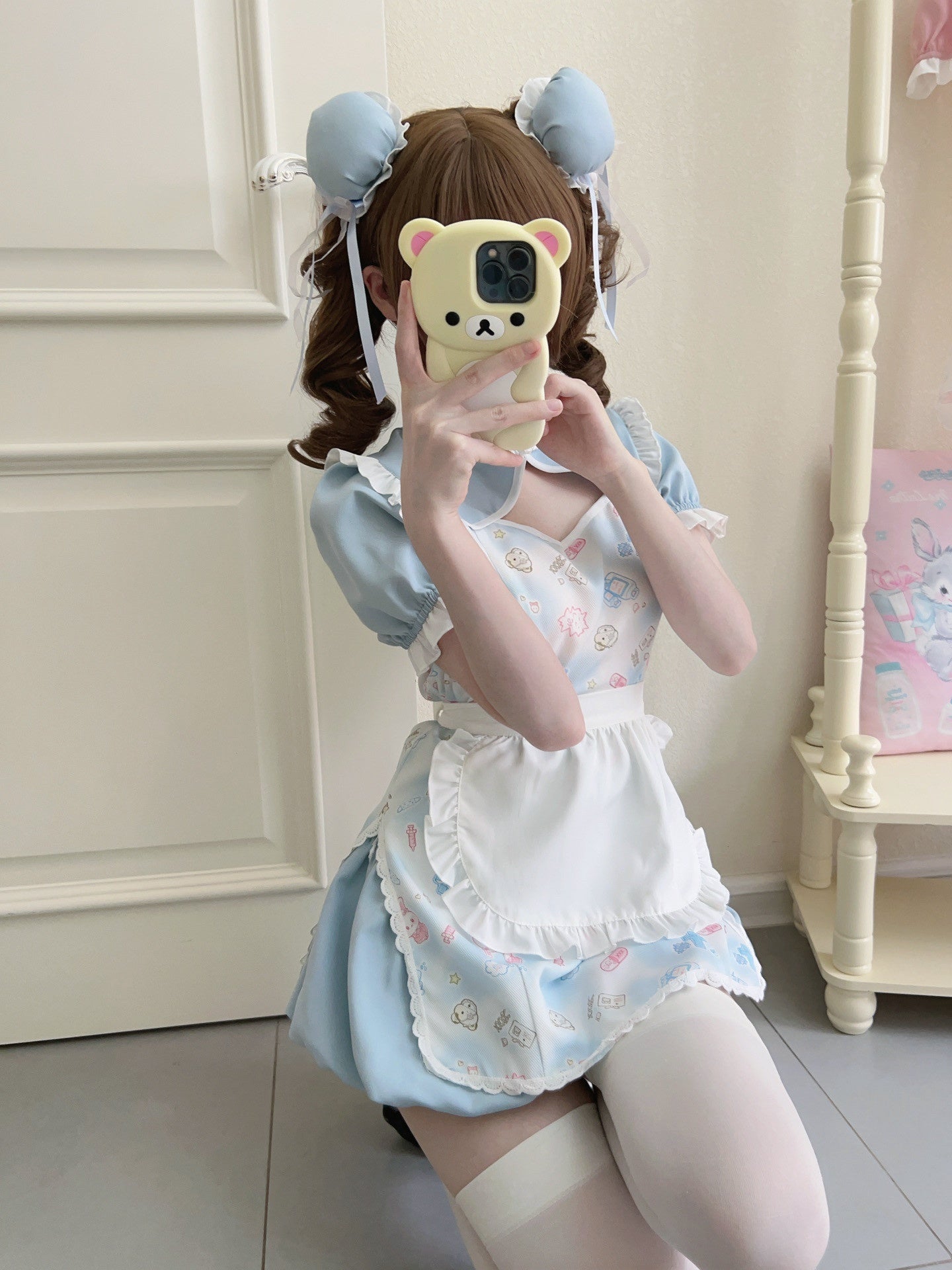 Sugar_Girl_Cute_Pet_Print_Cheongsam_Apron_Set_With_Ruffle_Bloomers_Women's_Short_Sleeve_Op_795861237214_MISSTT
