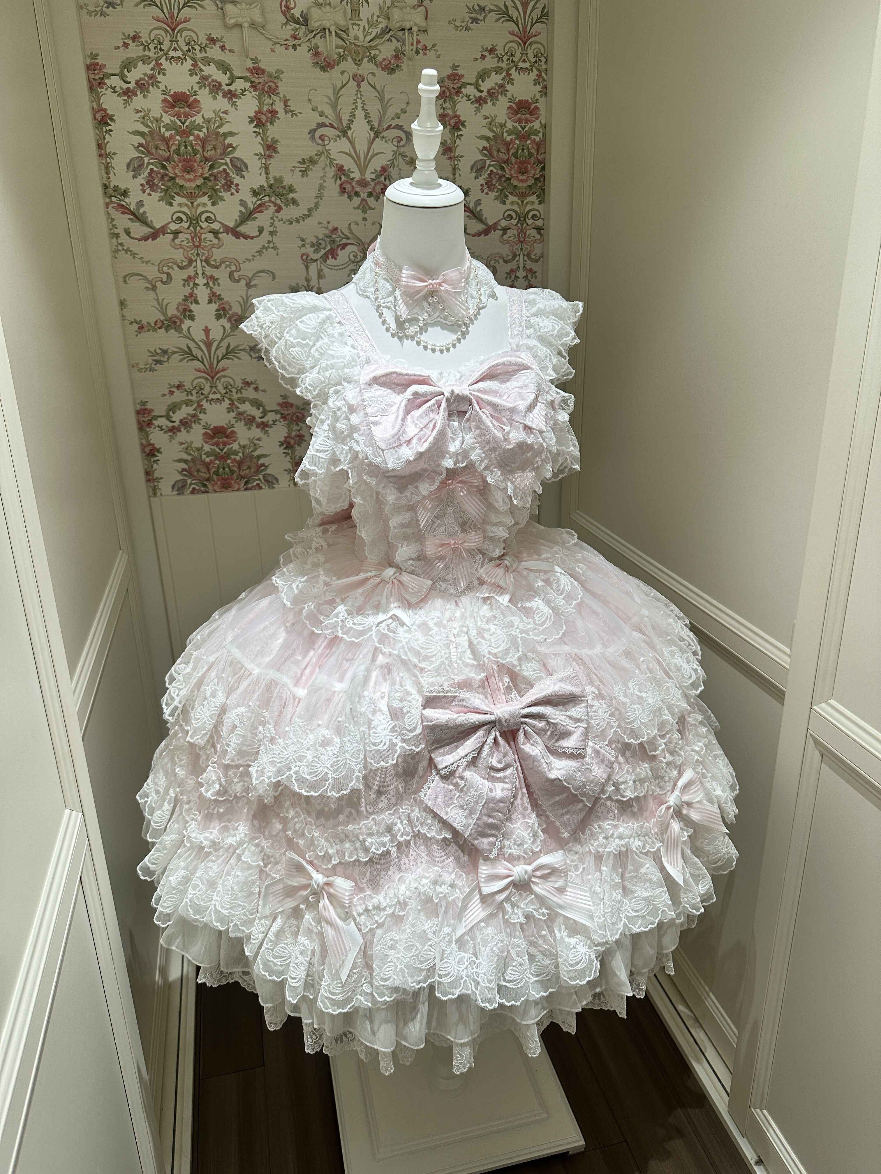 Sugar_Girl_Floral_Strappy_Back_Bow_Straight_Neck_Princess_Women's_Jsk_/_Jumper_Skirts_1024179934801_MISSTT