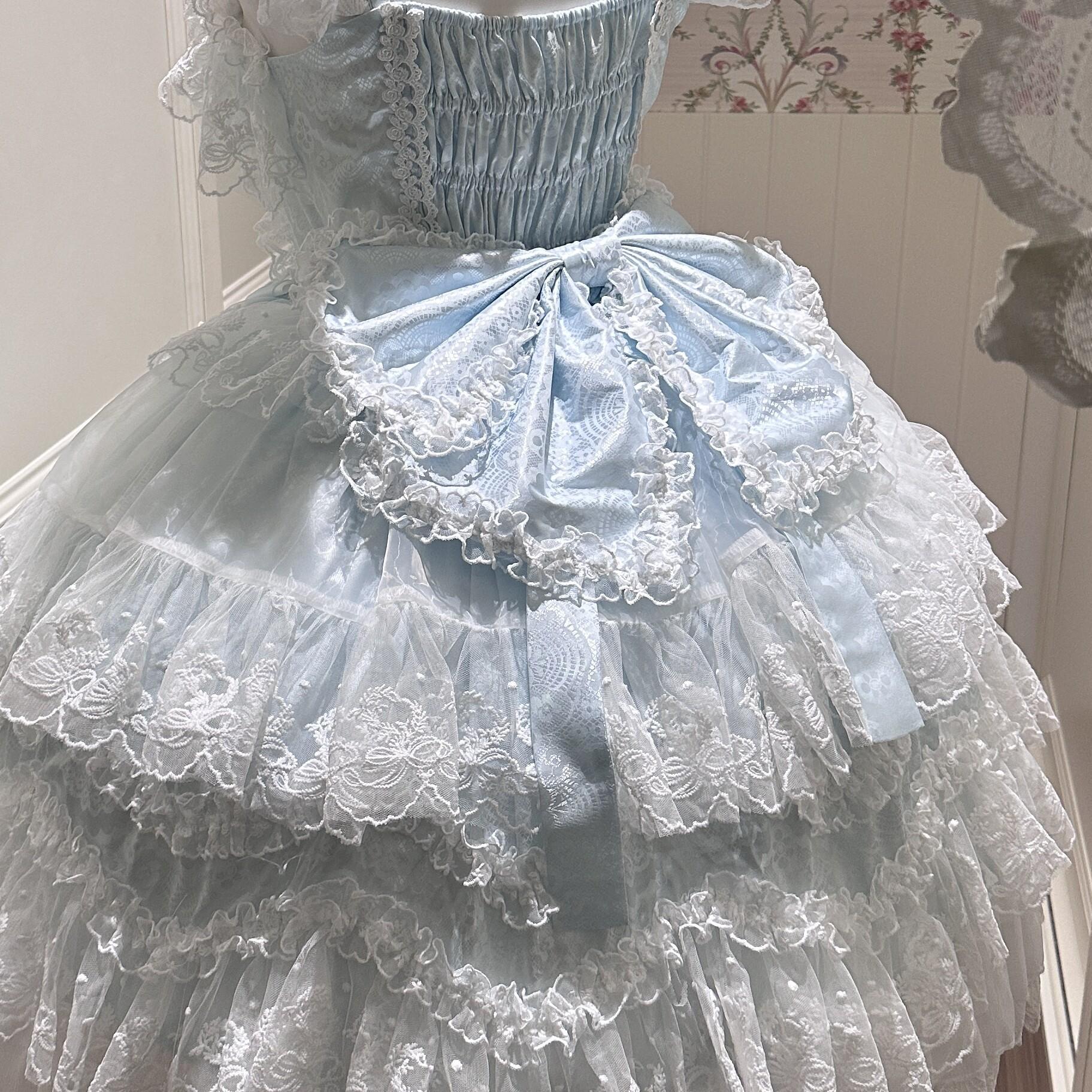 Sugar_Girl_Floral_Strappy_Back_Bow_Straight_Neck_Princess_Women's_Jsk_/_Jumper_Skirts_1024179934801_MISSTT
