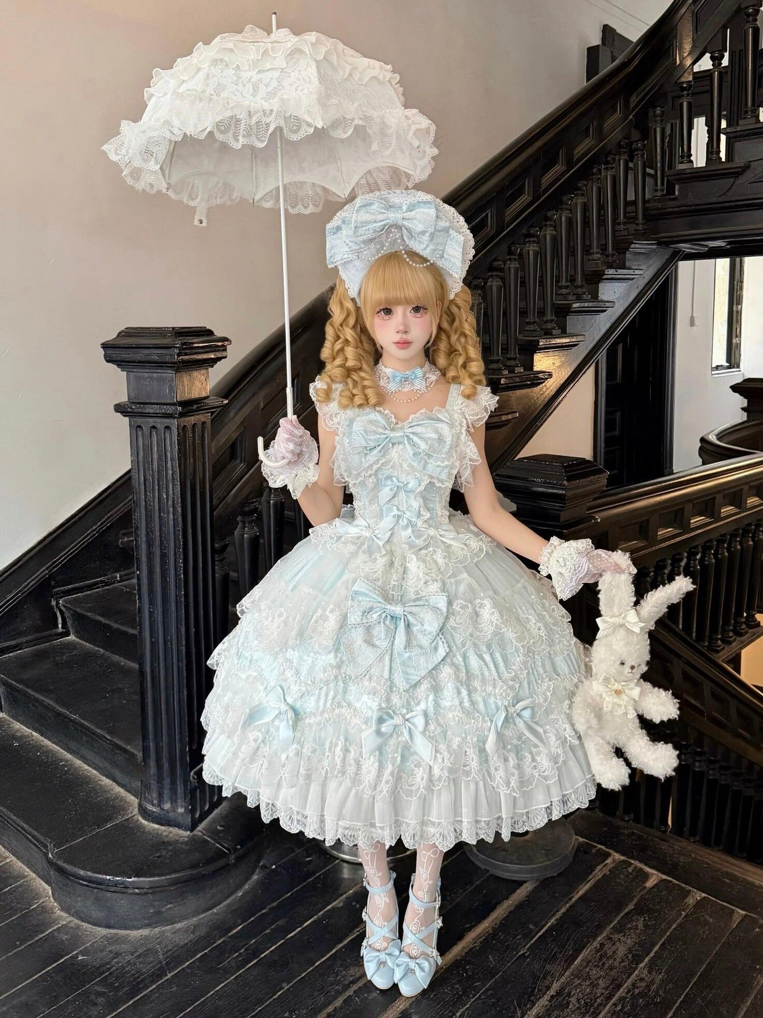 Sugar Girl Floral Strappy Back Bow Straight Neck Princess Women's Jsk / Jumper Skirts