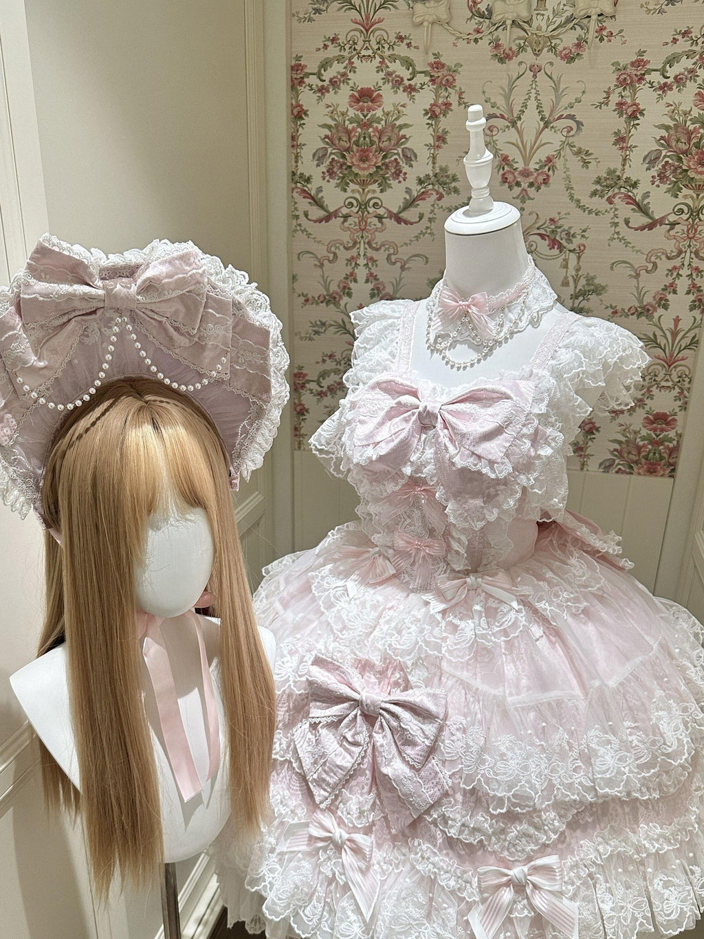 Sugar Girl Floral Strappy Back Bow Straight Neck Princess Women's Jsk / Jumper Skirts