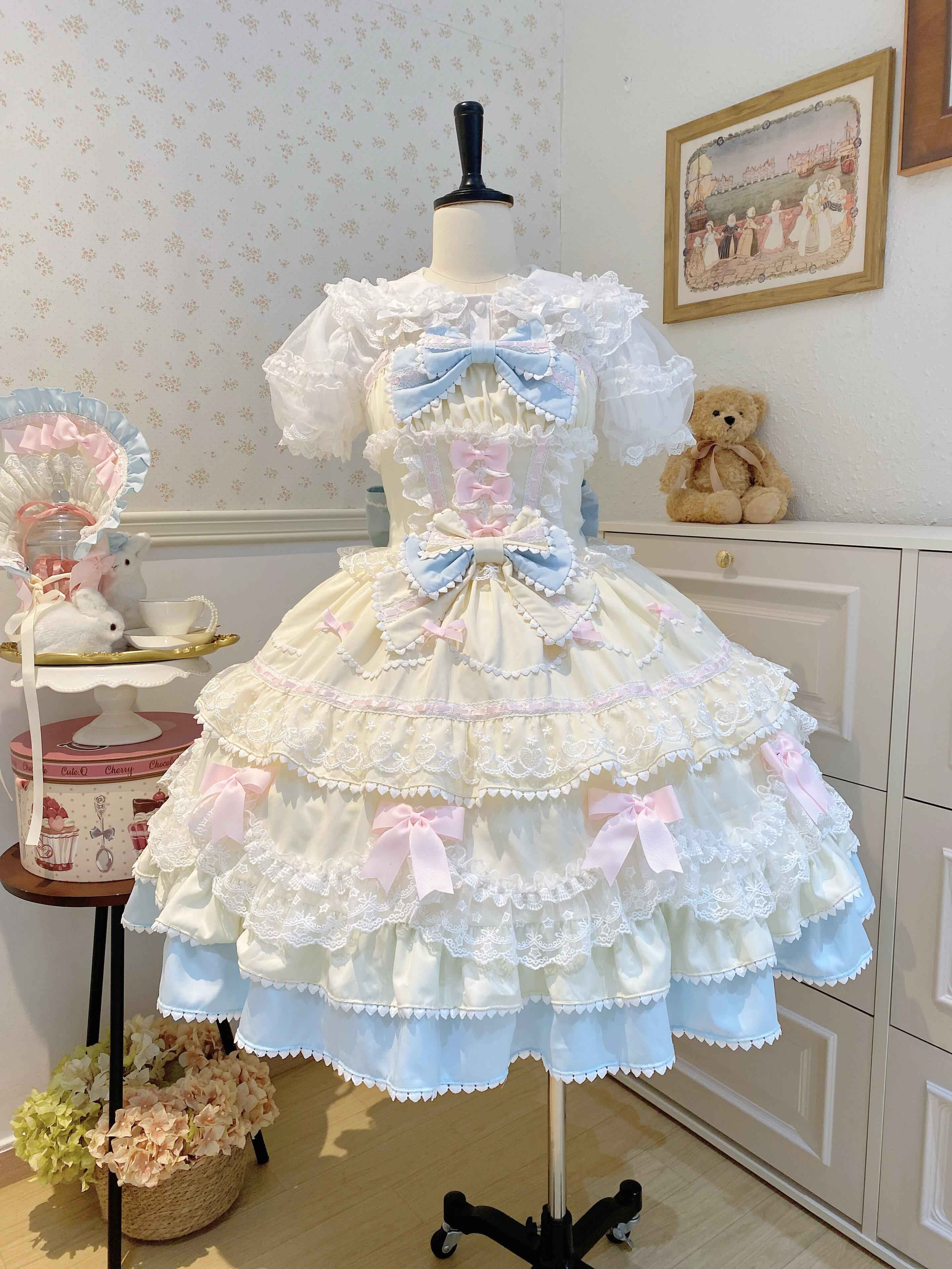Sugar_Girl_Fondant_Cake_Print_Back_Bow_Lolita_A_Line_Strap_Women's_Jsk_/_Jumper_Skirts_899296568272_MISSTT