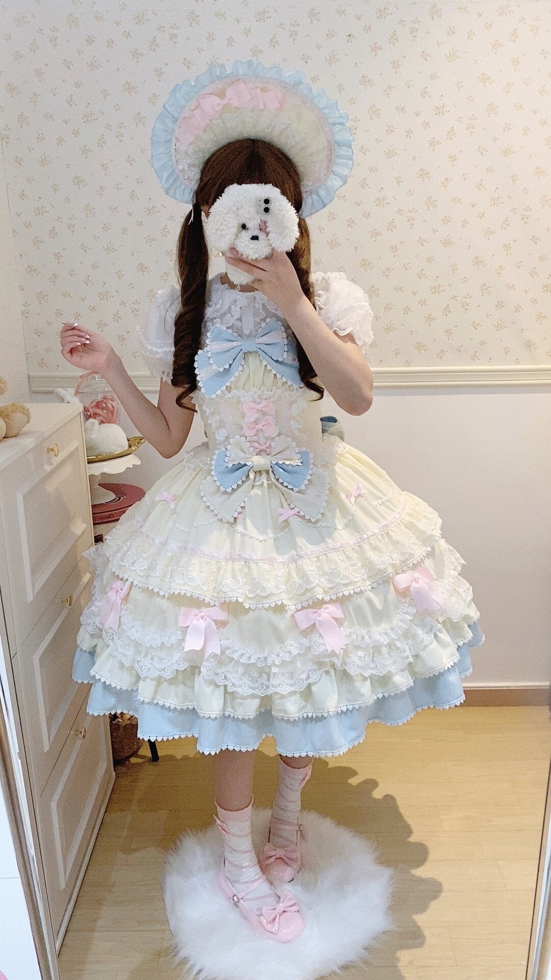 Sugar_Girl_Fondant_Cake_Print_Back_Bow_Lolita_A_Line_Strap_Women's_Jsk_/_Jumper_Skirts_899296568272_MISSTT