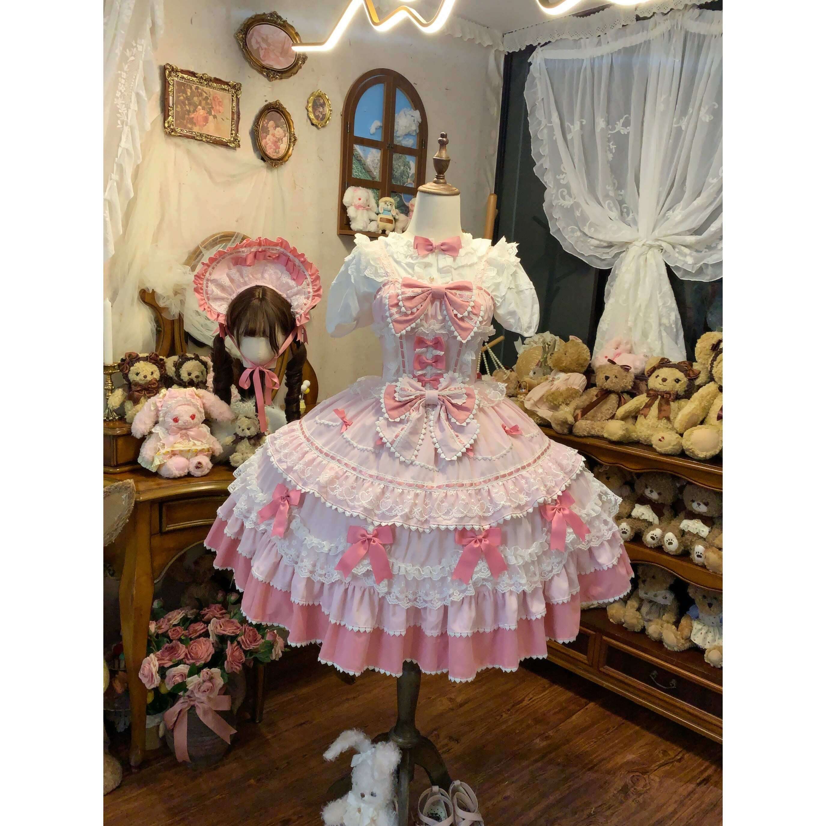 Sugar_Girl_Fondant_Cake_Print_Back_Bow_Strappy_Lolita_Women's_Jsk_/_Jumper_Skirts_971604260276_MISSTT