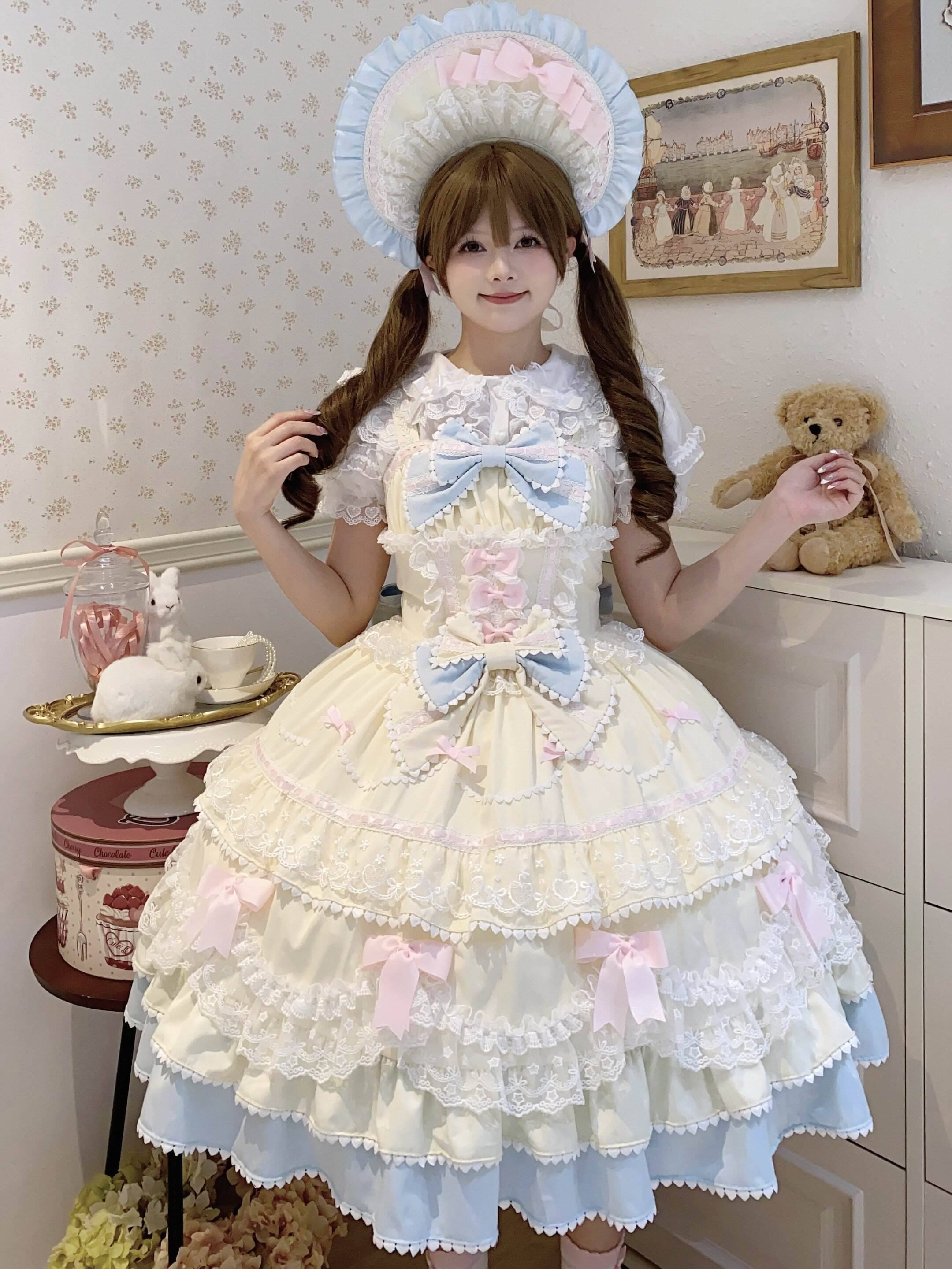 Sugar_Girl_Fondant_Cake_Print_Back_Bow_Strappy_Lolita_Women's_Jsk_/_Jumper_Skirts_971604260276_MISSTT