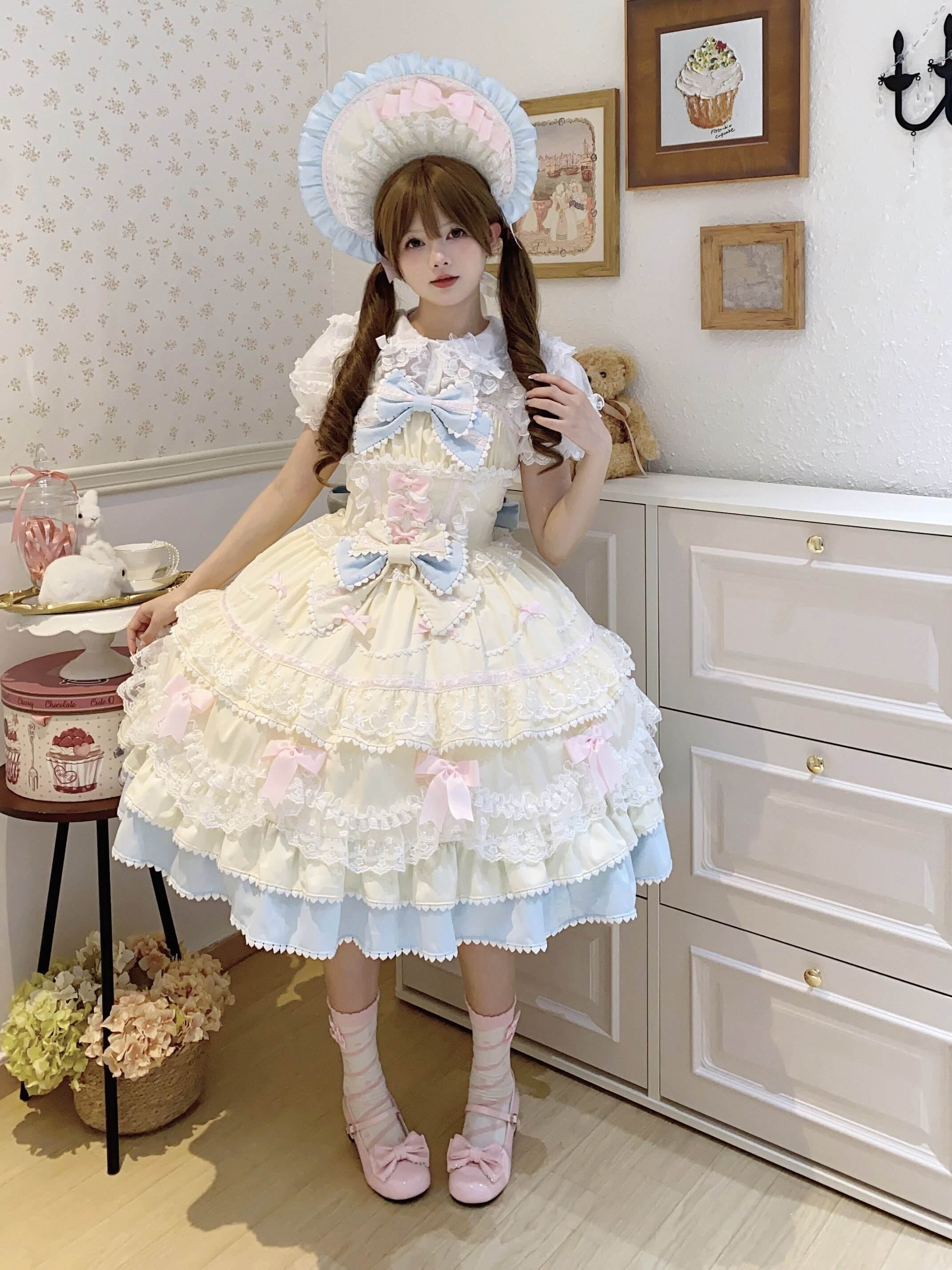 Sugar_Girl_Fondant_Cake_Print_Back_Bow_Strappy_Lolita_Women's_Jsk_/_Jumper_Skirts_971604260276_MISSTT