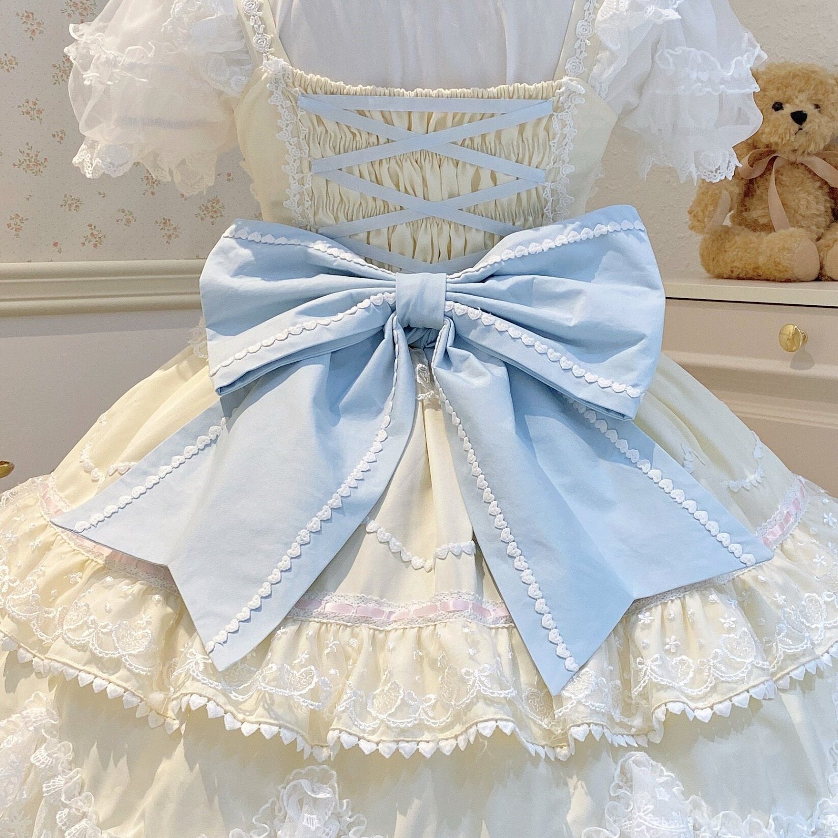 Sugar_Girl_Fondant_Cake_Print_Back_Bow_Strappy_Lolita_Women's_Jsk_/_Jumper_Skirts_971604260276_MISSTT