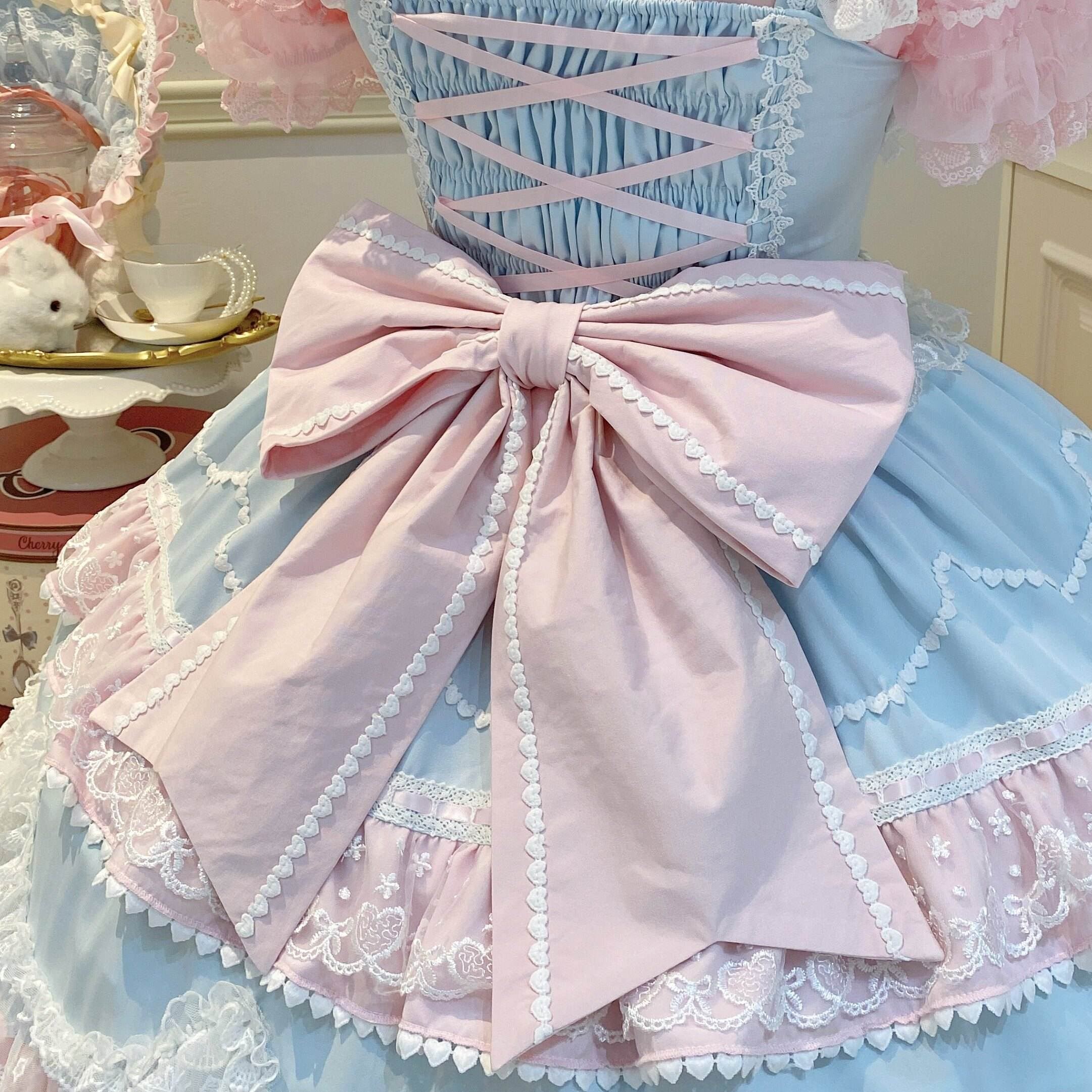 Sugar_Girl_Fondant_Cake_Print_Back_Bow_Strappy_Lolita_Women's_Jsk_/_Jumper_Skirts_971604260276_MISSTT