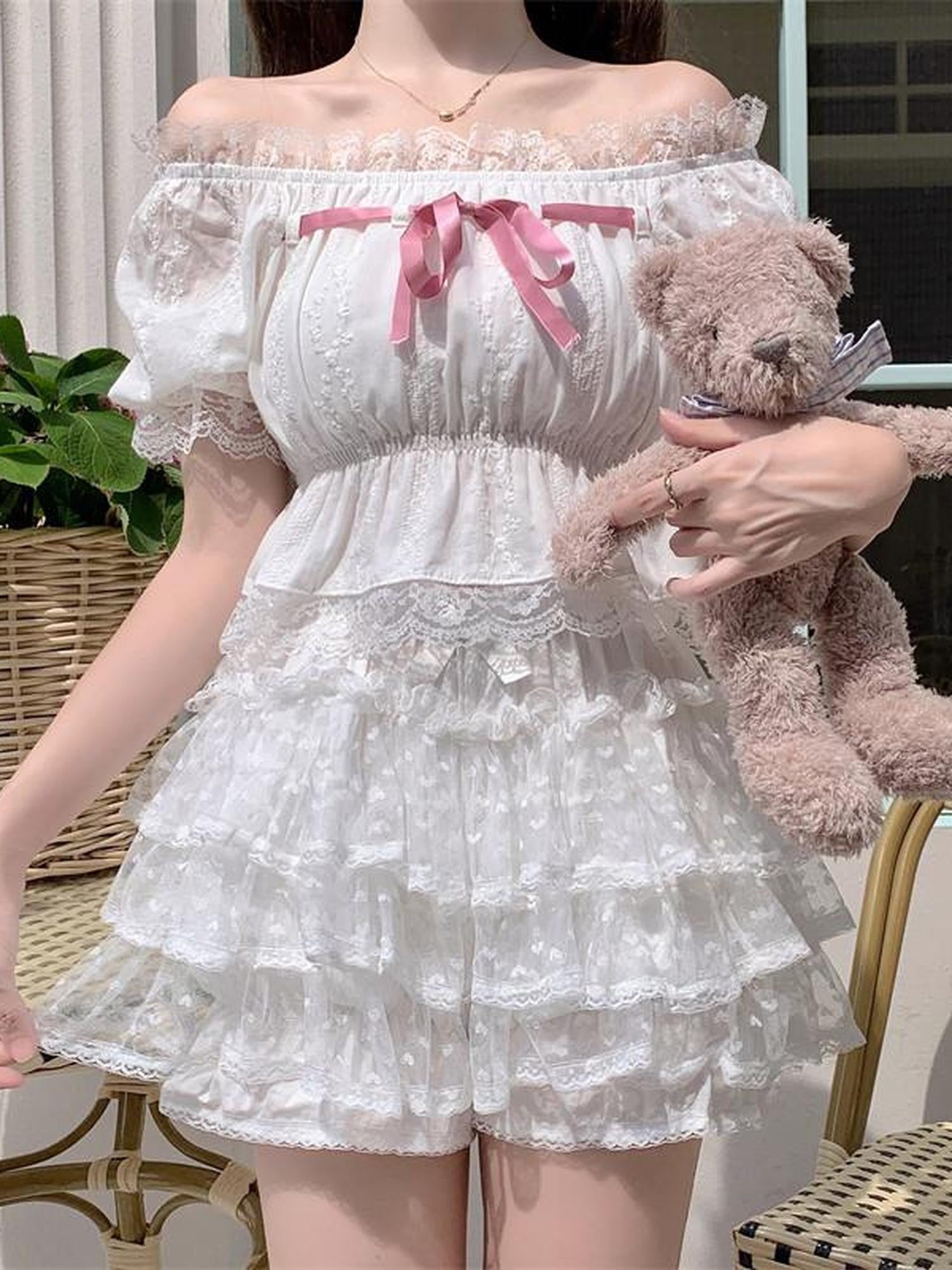 Sugar Girl Japanese Floral Lantern Puff Lolita Women's Cotton Anti Exposure Short Bloomers