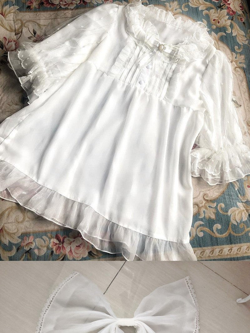 Sugar Girl Light Floral Doll Collar Spaghetti Strap High Waist Women's Jsk / Jumper Skirts