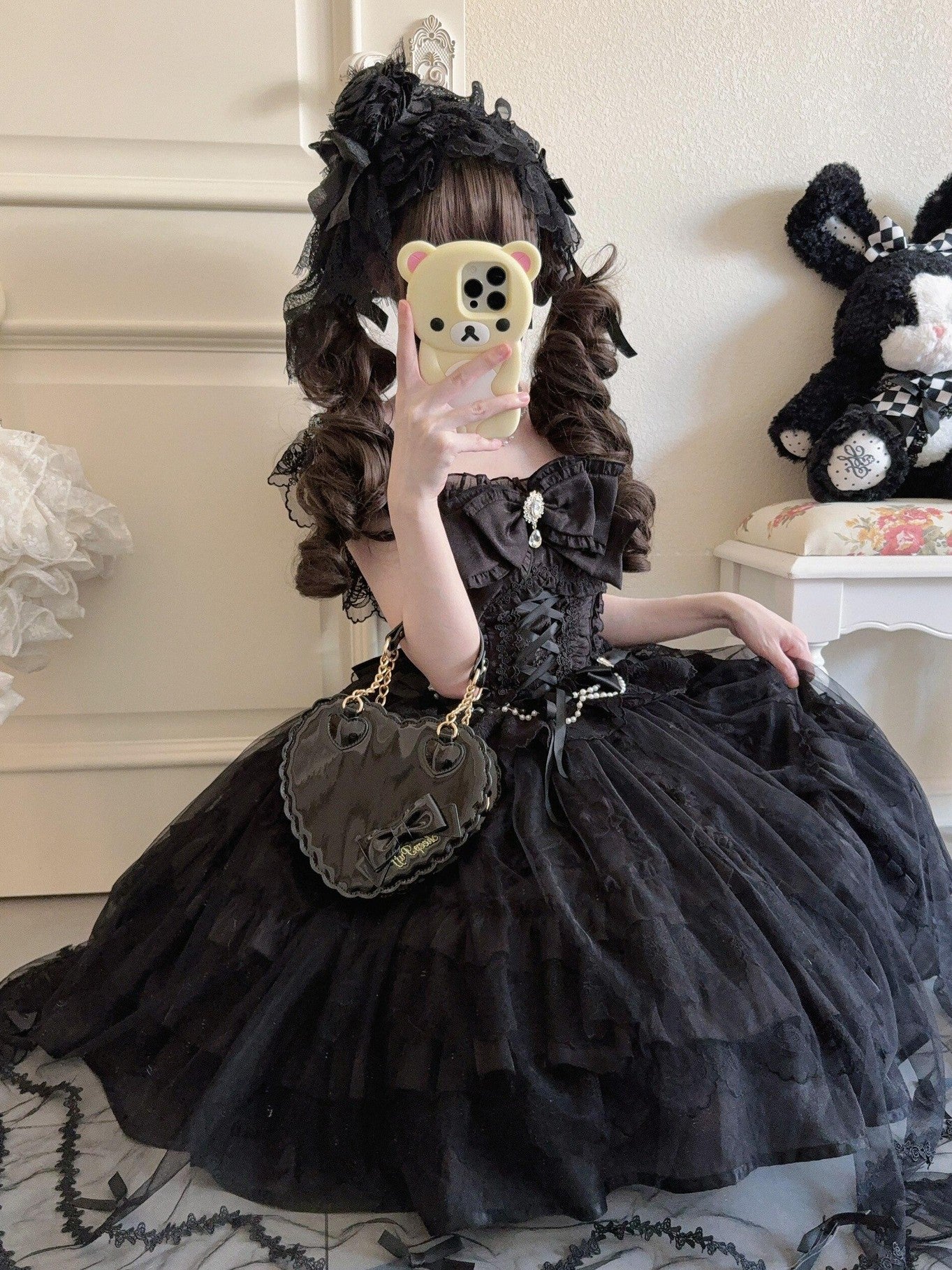 Sugar Girl Light Floral Overlay Bow Back Spaghetti Strap Women's Tulle Jsk / Jumper Skirts