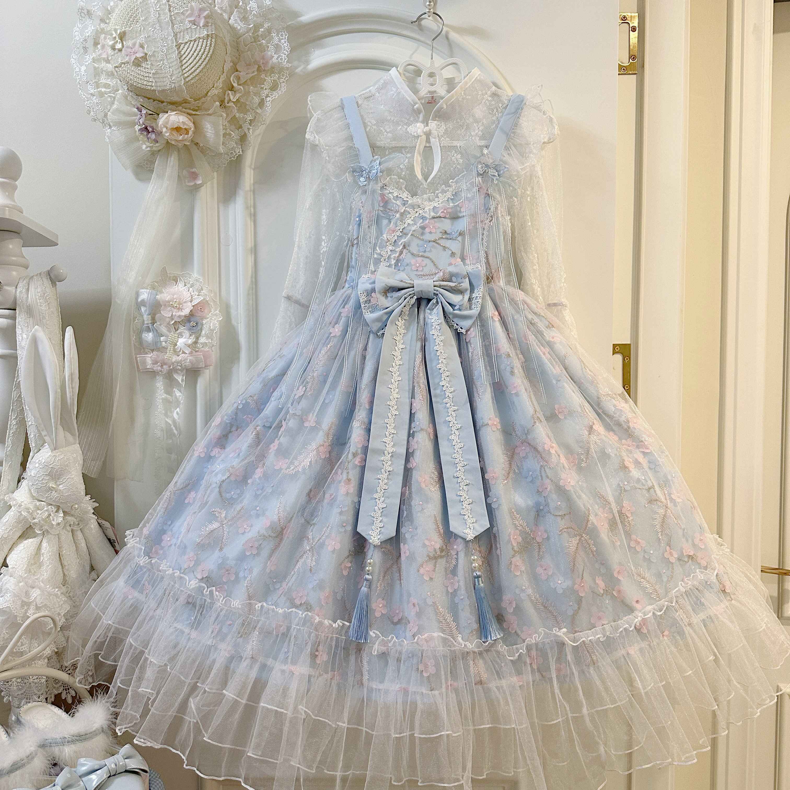 Sugar_Girl_Lolita_Chinese_Strappy_Princess_Sleeve_Women's_Thick_Blue_Jsk_/_Jumper_Skirts_894119607713_MISSTT