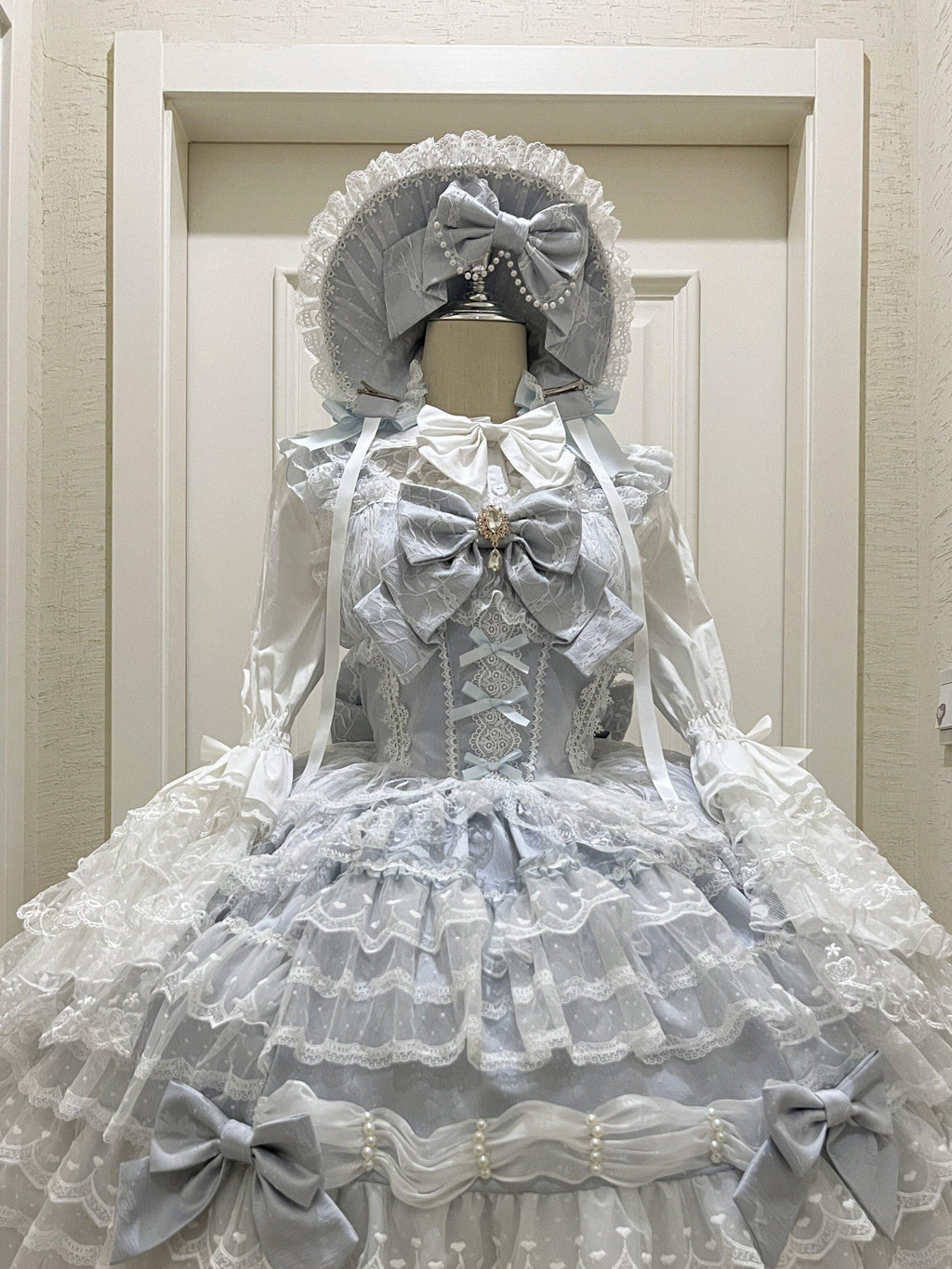 Sugar Girl Lolita Doll A Line Straight Neck Back Bow Women's Jsk / Jumper Skirts
