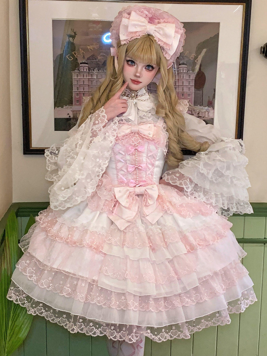 Sugar Girl Lolita Princess Sleeve Layering Women's Cotton Long Sleeve Blouses