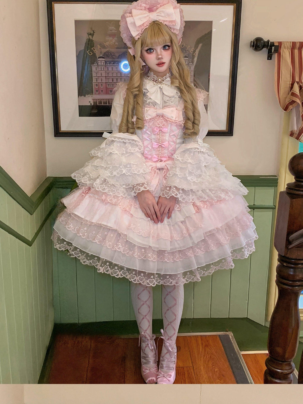 Sugar Girl Lolita Princess Sleeve Layering Women's Cotton Long Sleeve Blouses