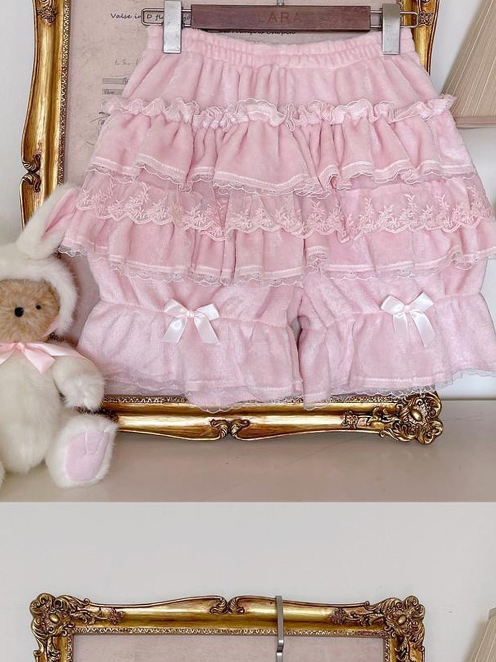 Sugar Girl Lolita Soft Plush Pumpkin Padded High Waist Women's Polyester Short Bloomers