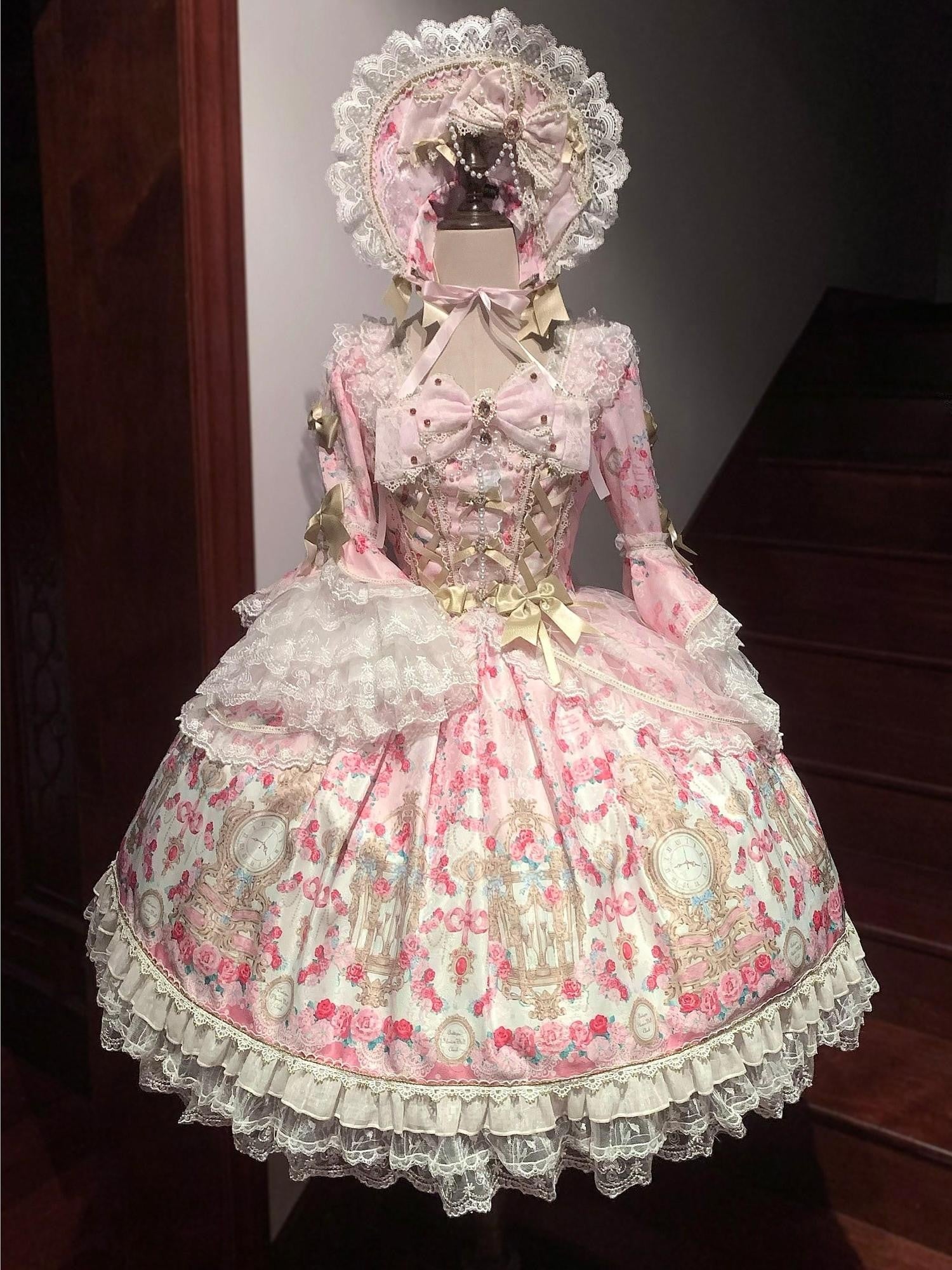 Sugar Girl Pastel Lolita Jsk Off Shoulder Sweet Cute Women's Long Sleeve Op